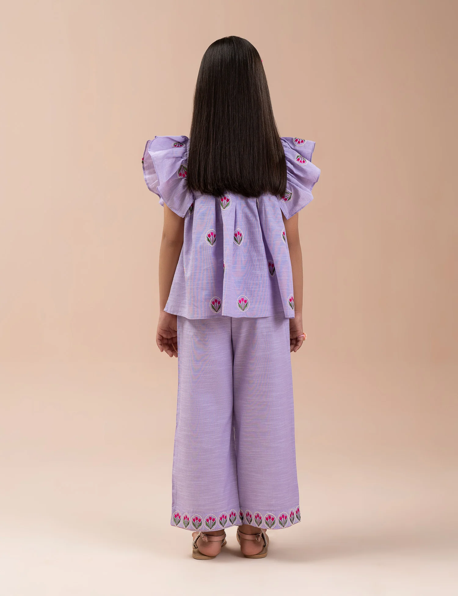 2 PIECE FLORAL EMBROIDERED SUIT - Image 5