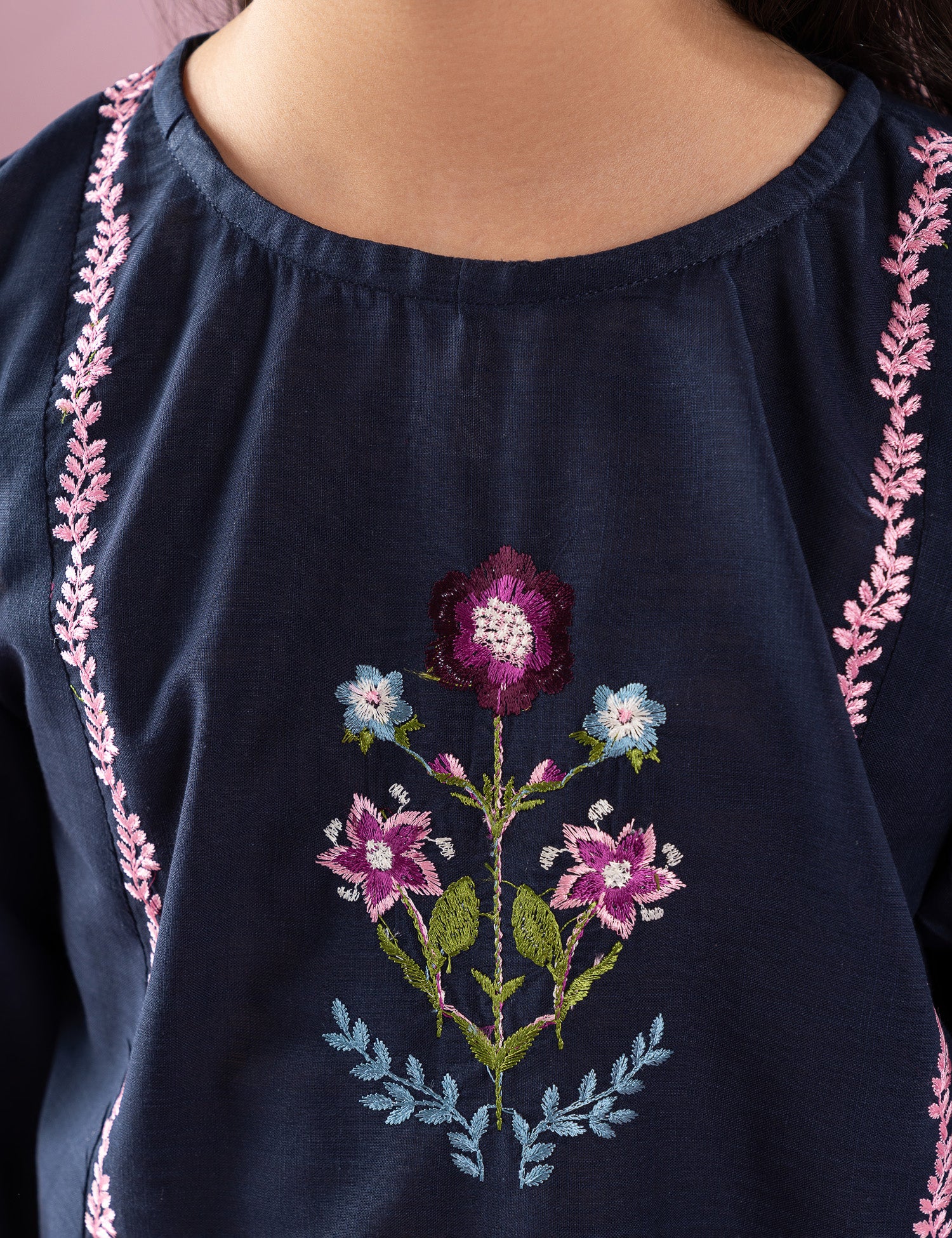 2 PIECE FLORAL EMBROIDERED DRESS - Image 2