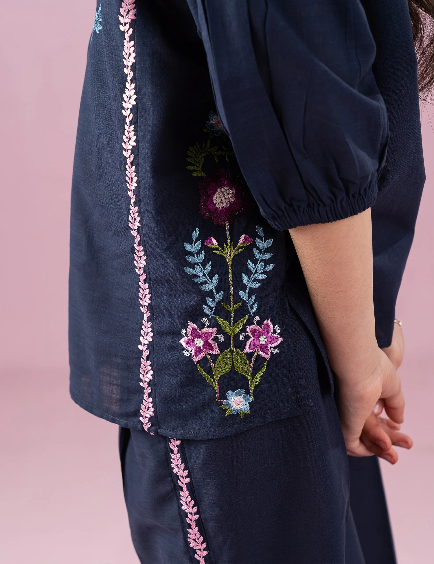 2 PIECE FLORAL EMBROIDERED DRESS - Image 3