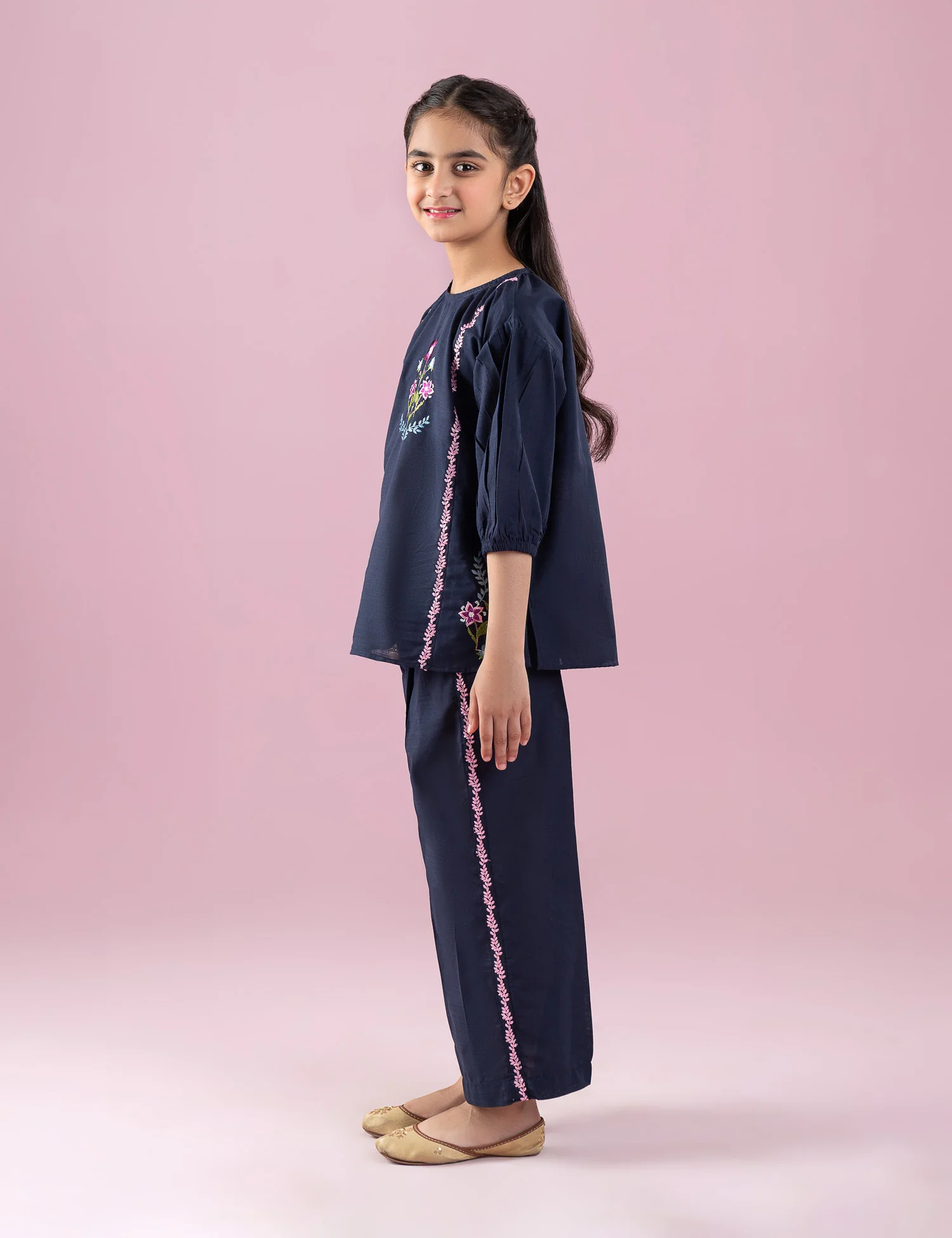2 PIECE FLORAL EMBROIDERED DRESS - Image 4