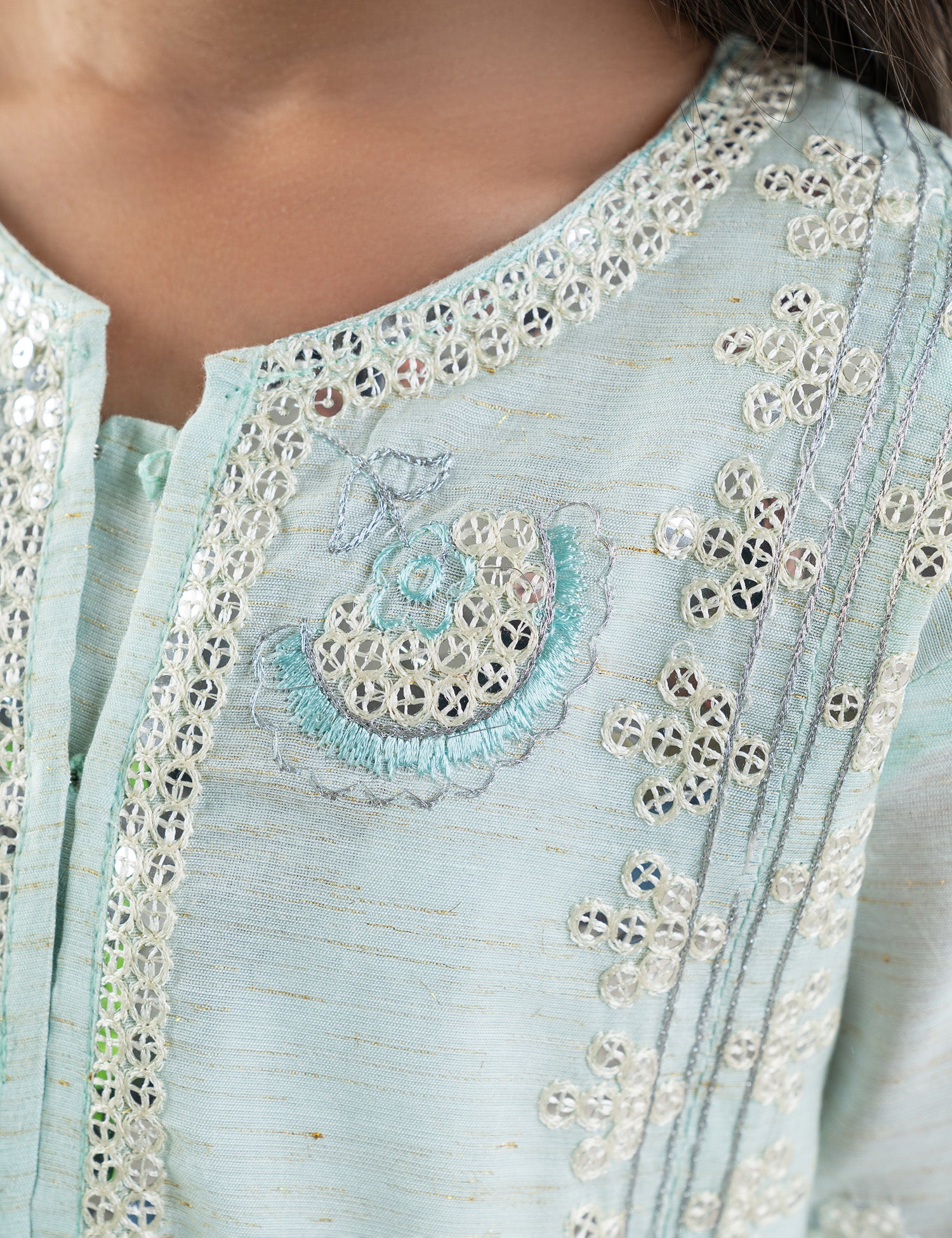 2 PIECE SEQUIN EMBROIDERED SUIT - Image 2