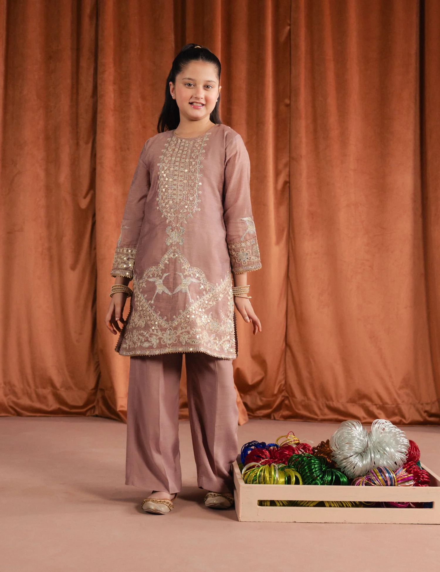 2 PIECE ETHNIC EMBROIDERED SUIT - Image 4