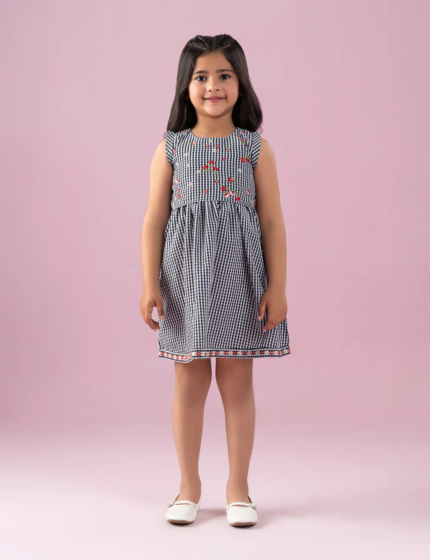 GINGHAM FLORAL DRESS - Image 3