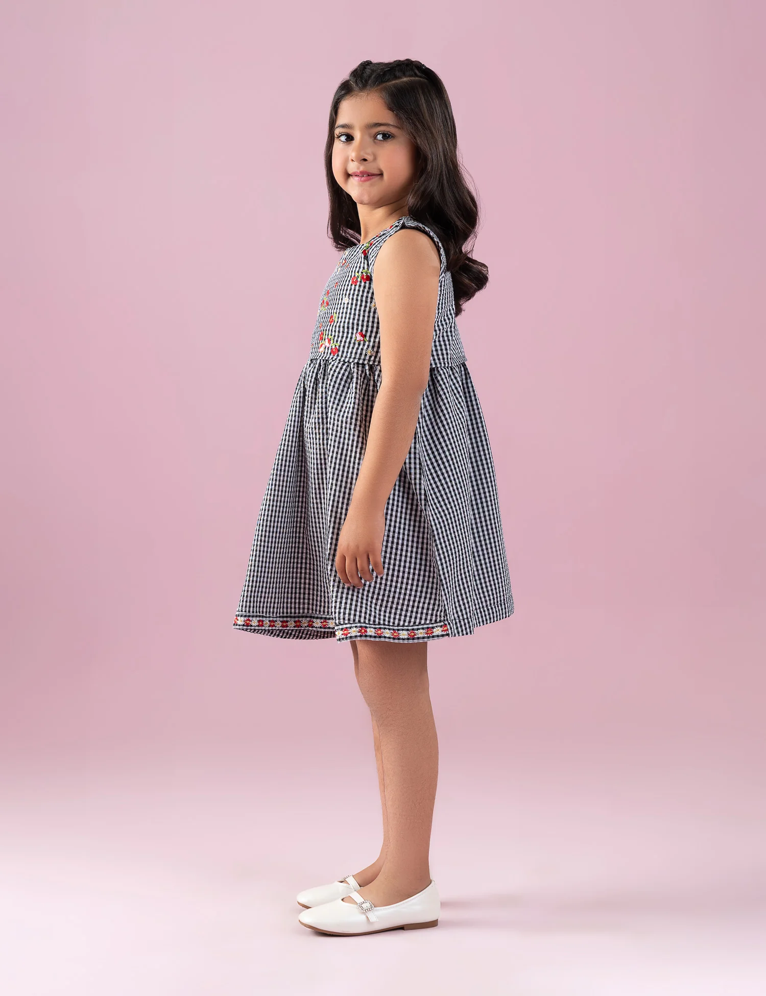GINGHAM FLORAL DRESS - Image 4
