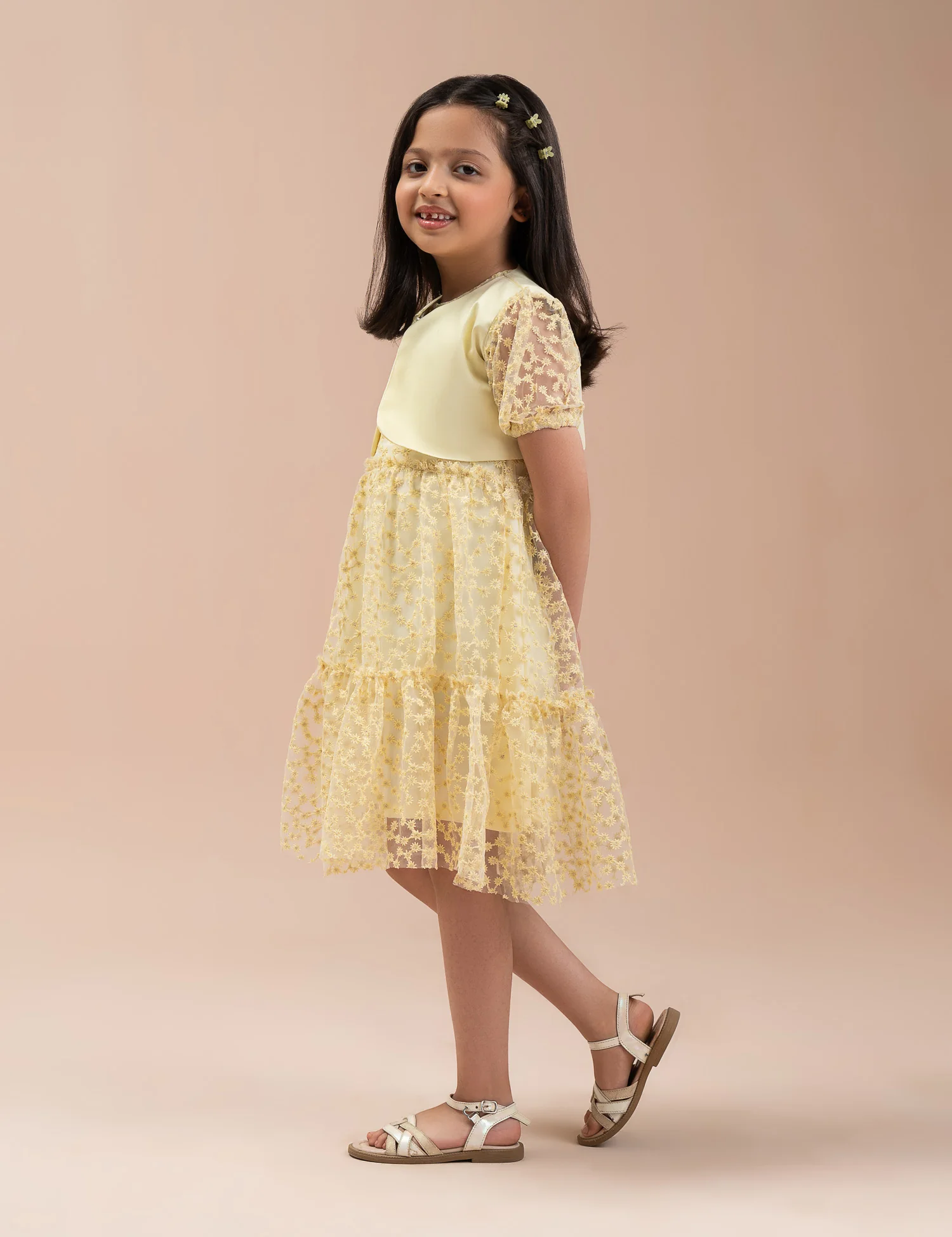 SEQUIN NET DRESS WITH SHRUG - Image 3