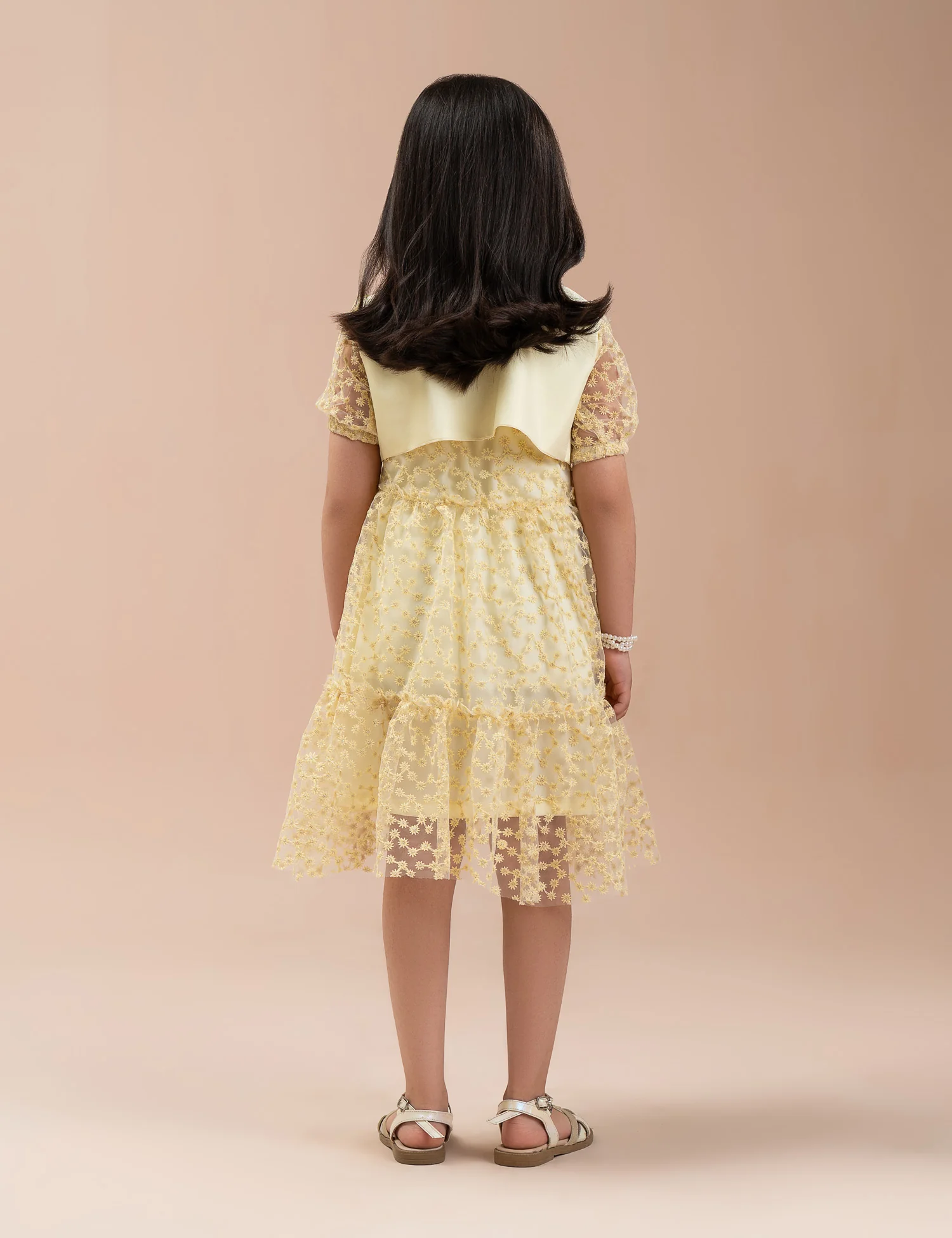 SEQUIN NET DRESS WITH SHRUG - Image 4