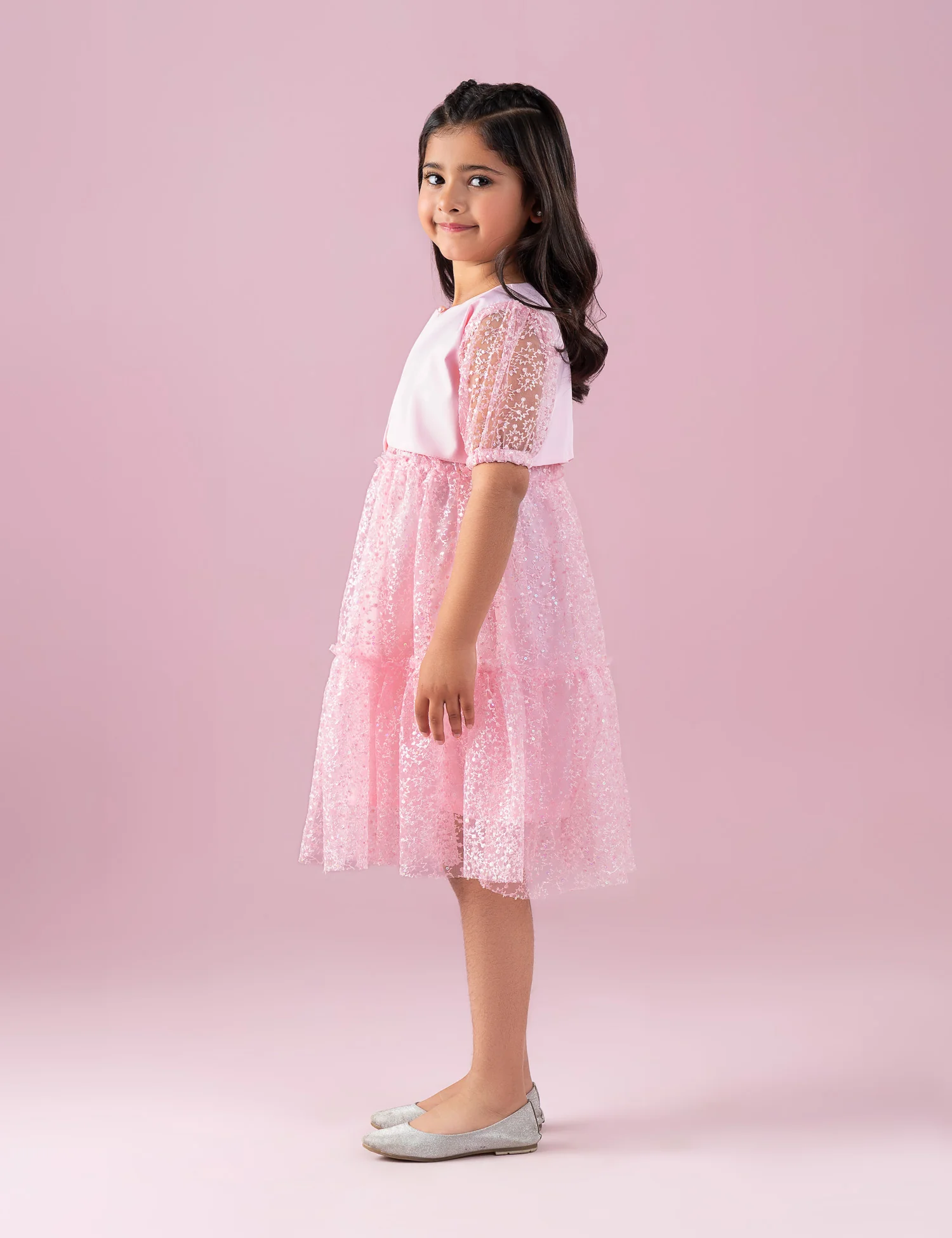 SEQUIN NET DRESS WITH SHRUG - Image 5