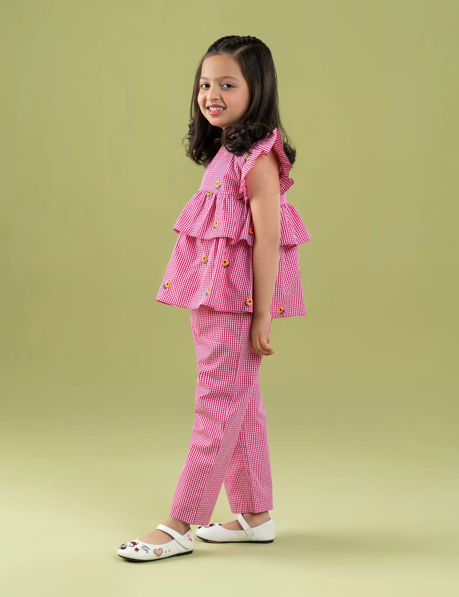 2 PIECE FLORAL EMBROIDERED SUIT - Image 4