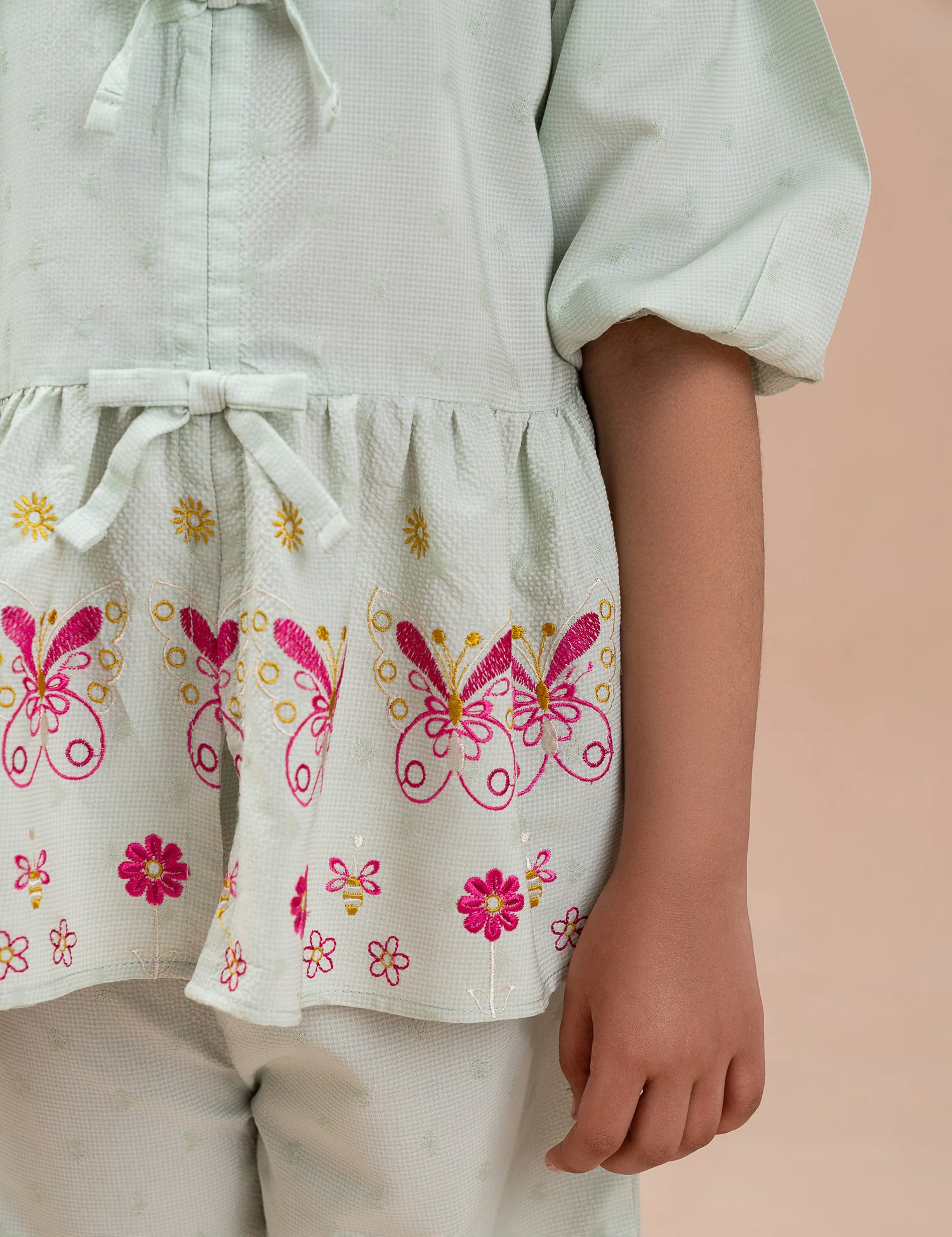2 PIECE BUTTERFLY EMBROIDERED SUIT - Image 3