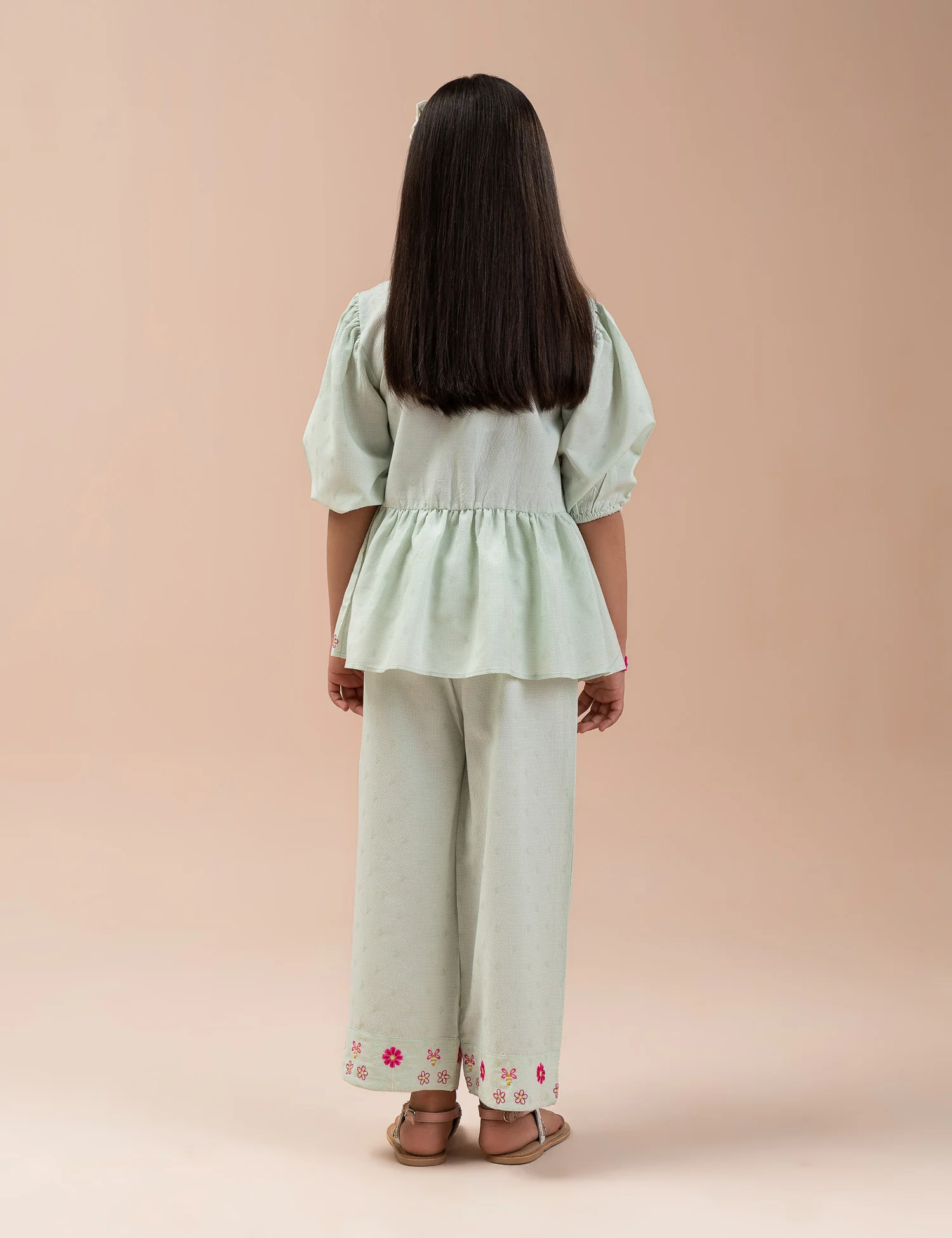 2 PIECE BUTTERFLY EMBROIDERED SUIT - Image 5