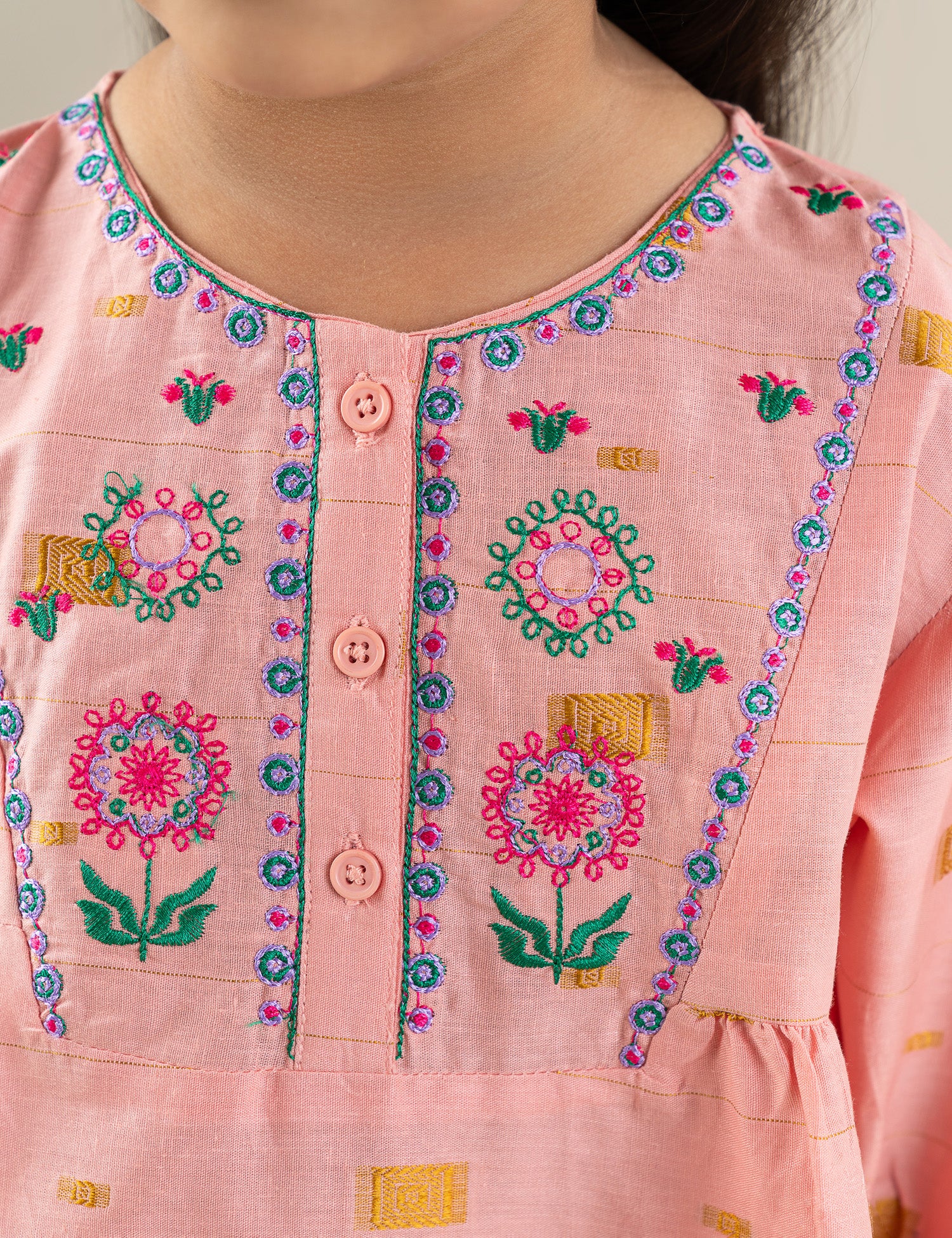 2 PIECE FLORAL EMBROIDERED SUIT - Image 2