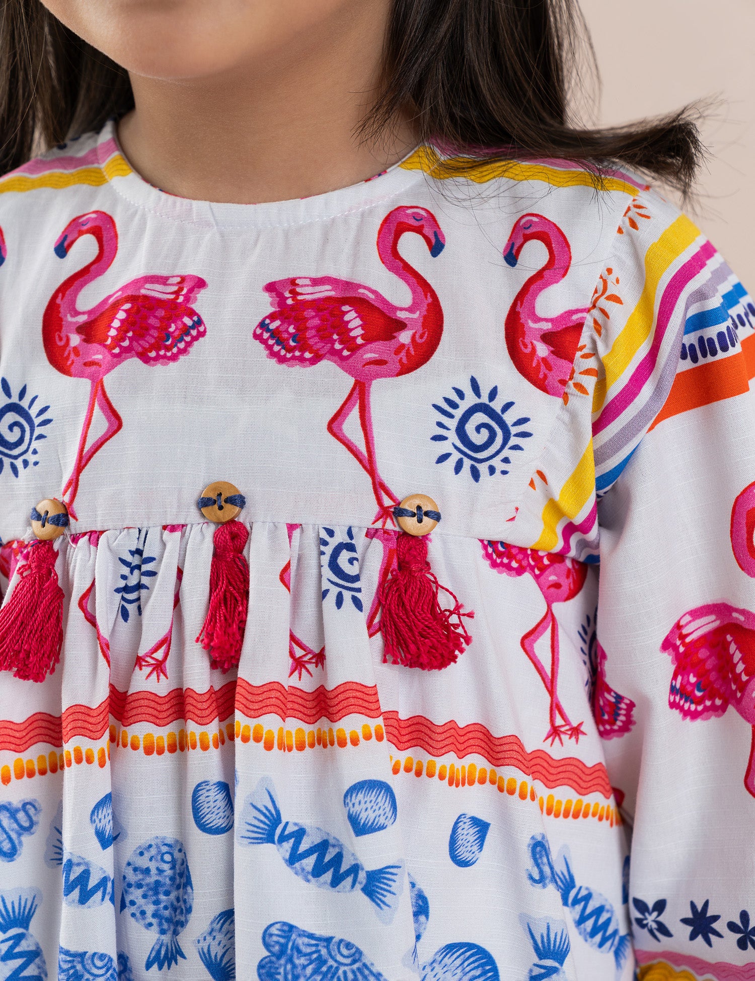 FLAMINGO PRINTED DRESS - Image 2