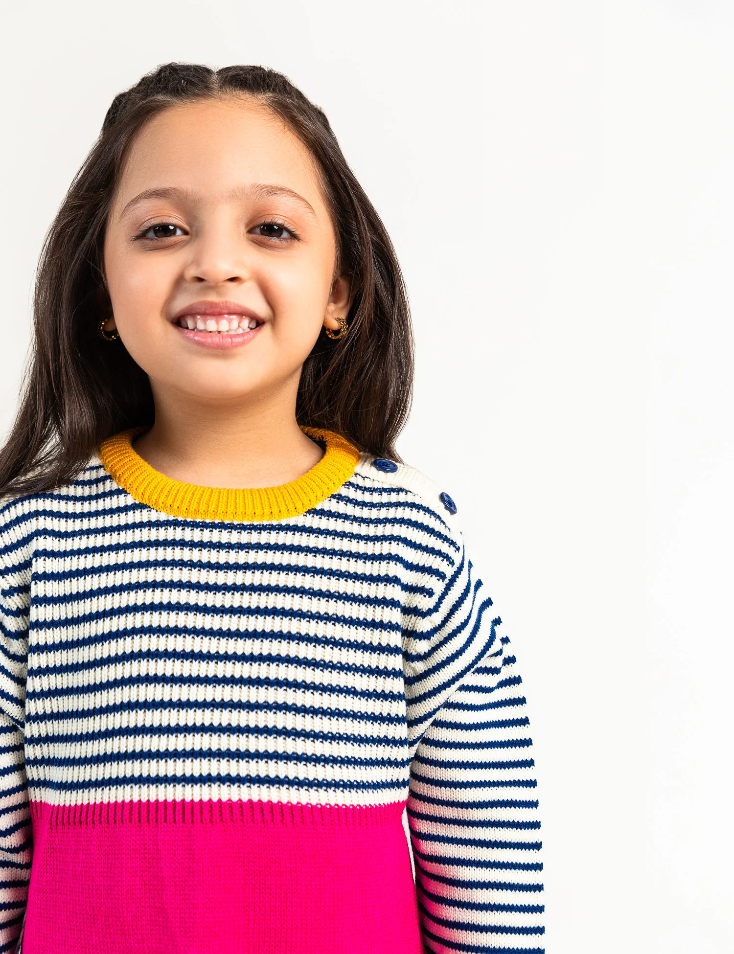 COLOR BLOCK SWEATER DRESS WITH POLKA DOTS POCKETS - Image 2