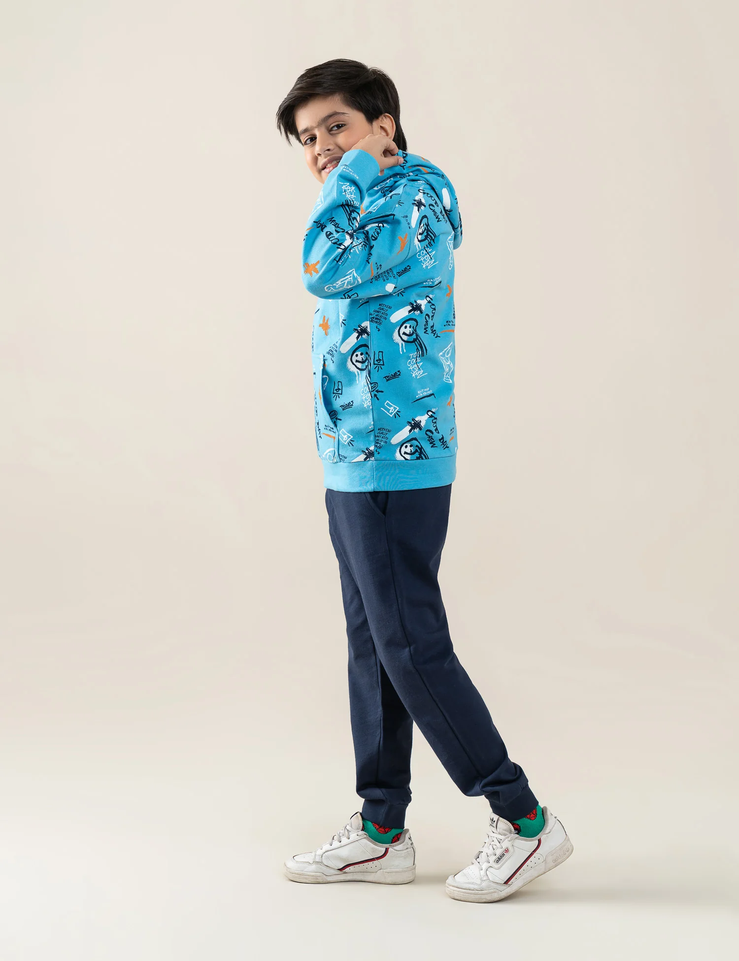 2 PIECE GOOD DAY CREW PRINTED SUIT - Image 3