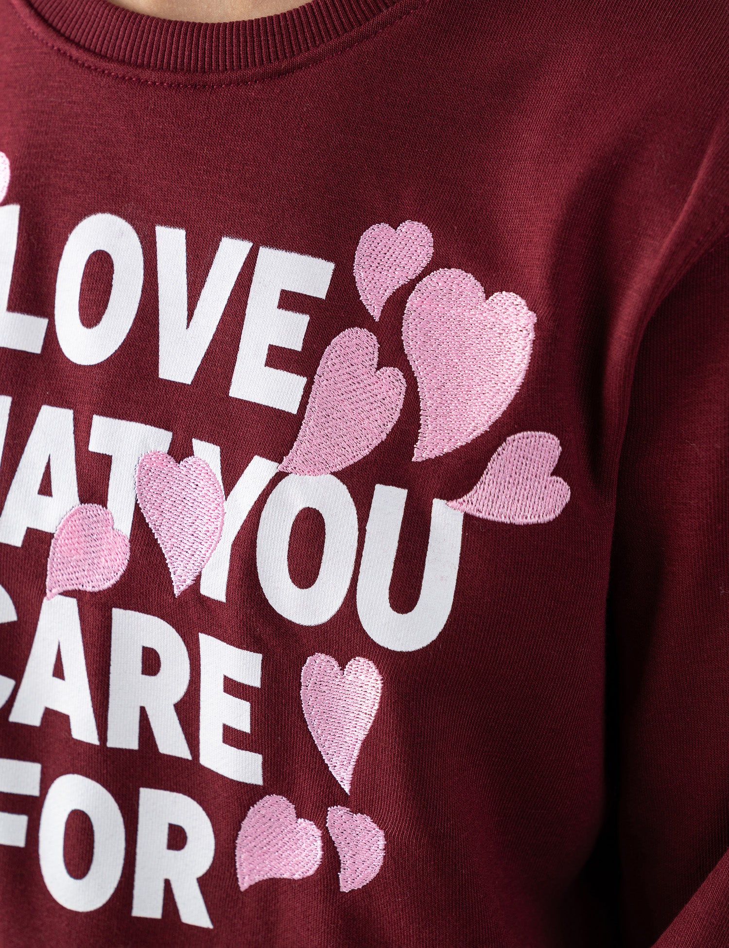 LOVE WHAT YOU CARE FOR PRINTED SWEATSHIRT - Image 2