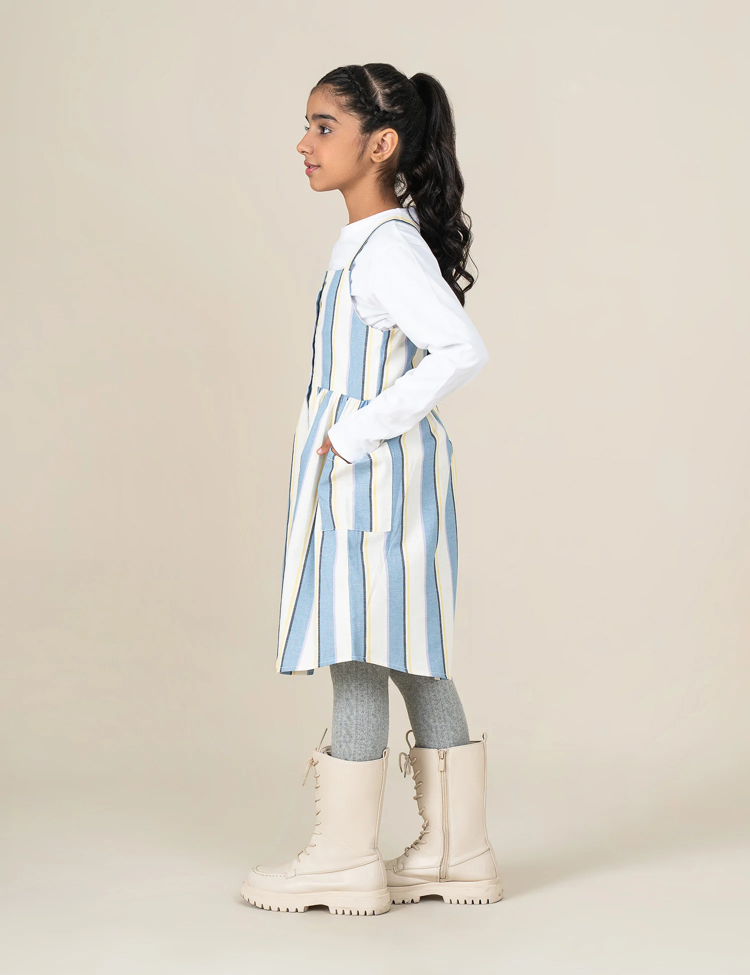 STRIPED BUTTON FRONT DRESS - Image 4