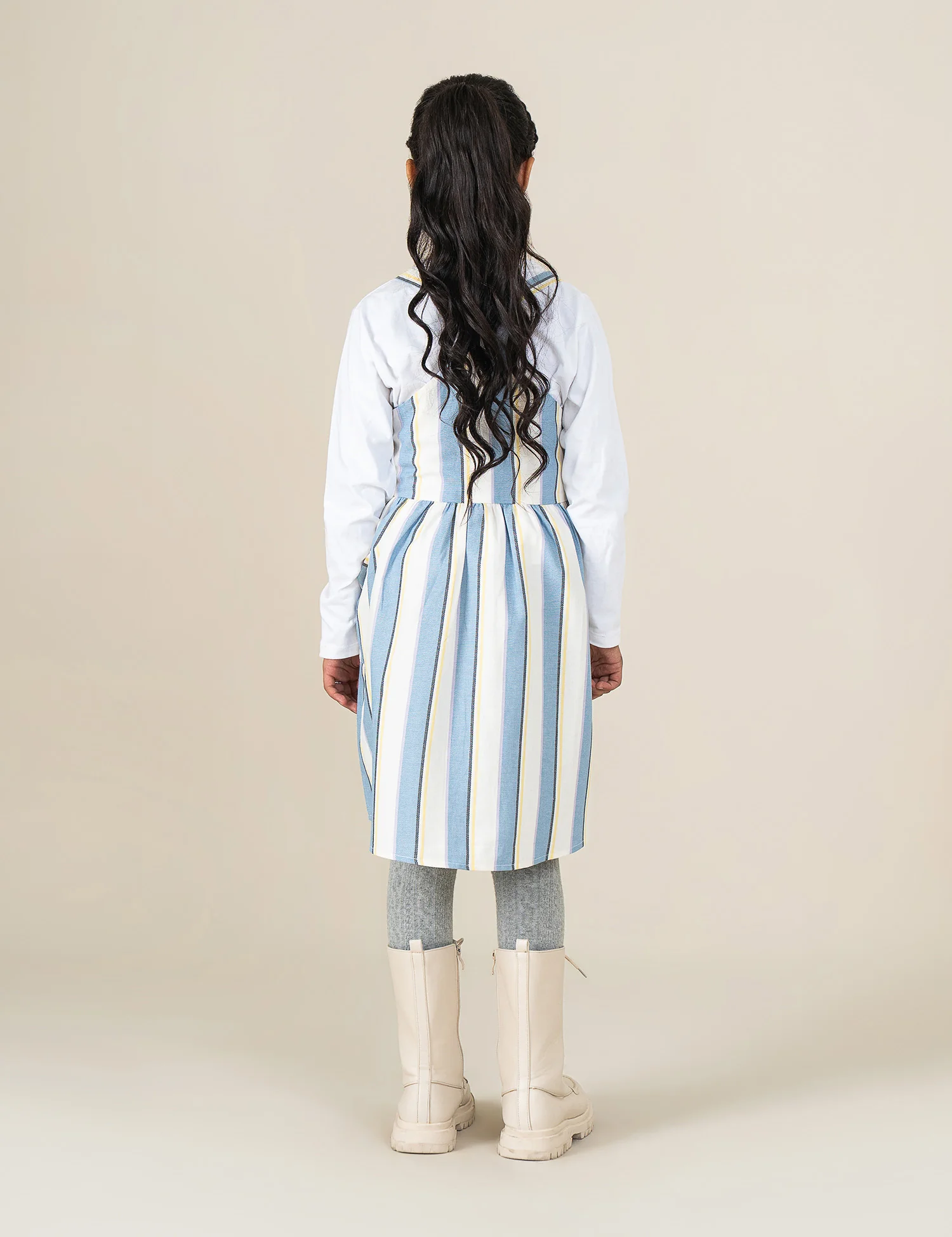 STRIPED BUTTON FRONT DRESS - Image 5