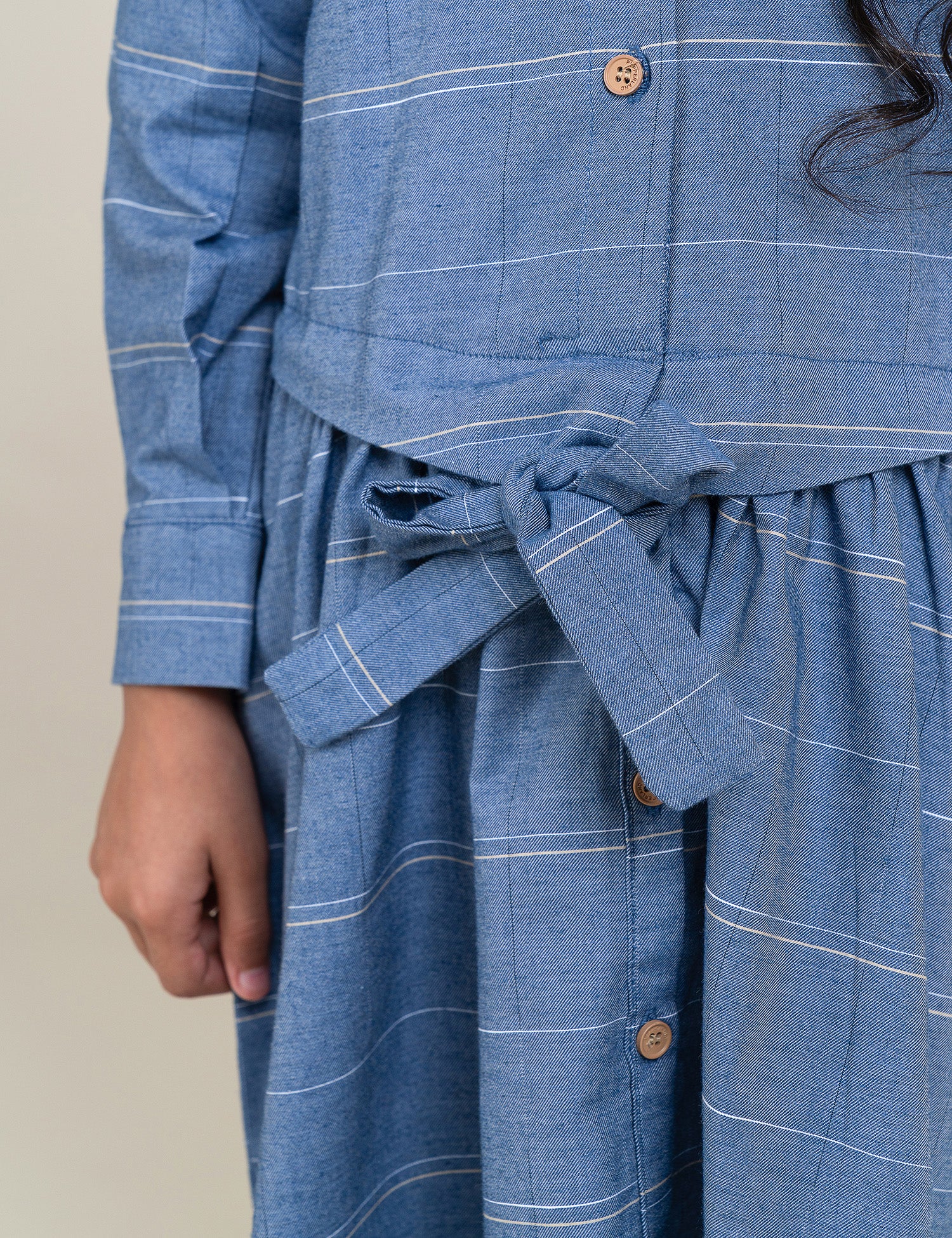 CHECKERED LONG DRESS - Image 3