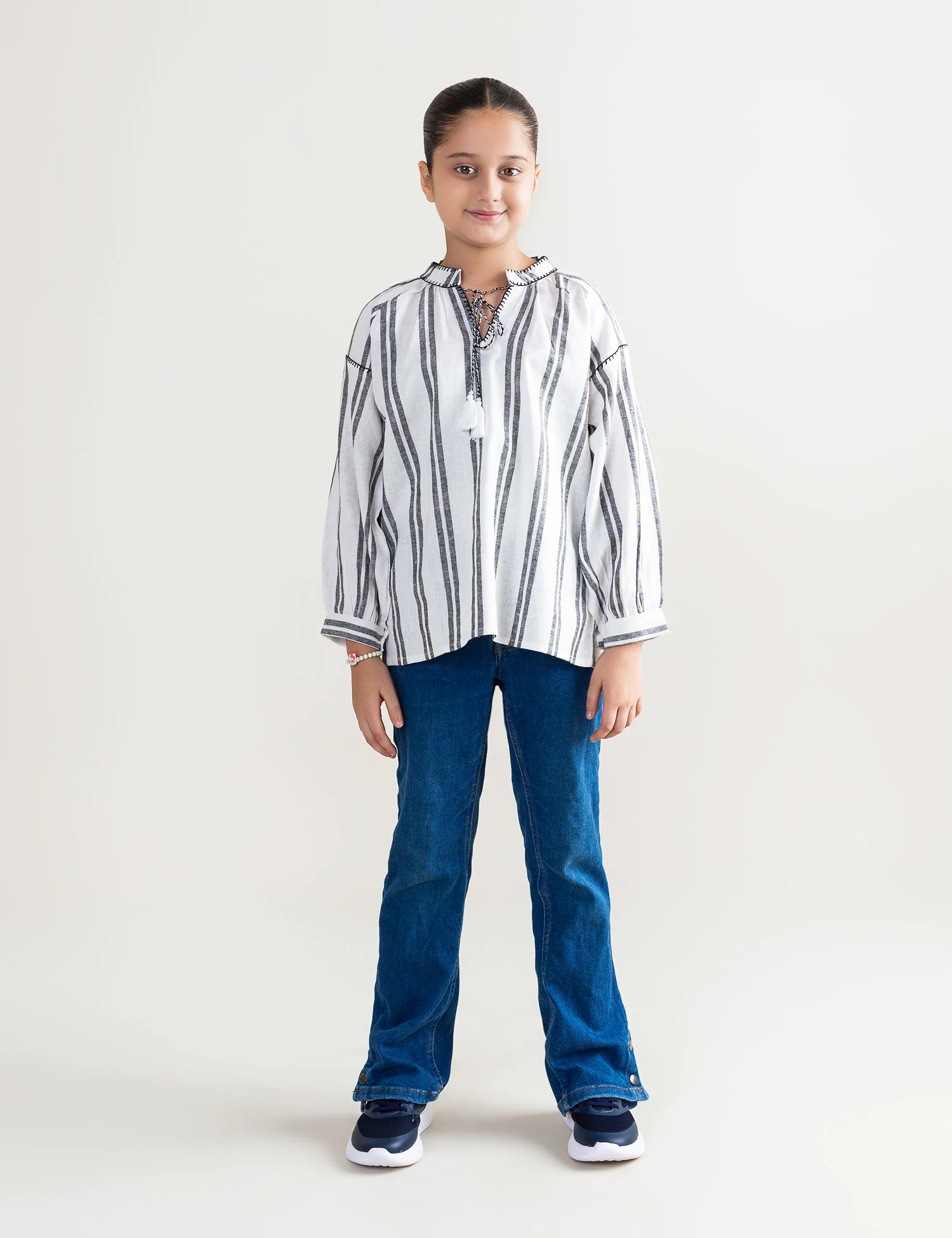 STRIPED PEASANT TOP - Image 3