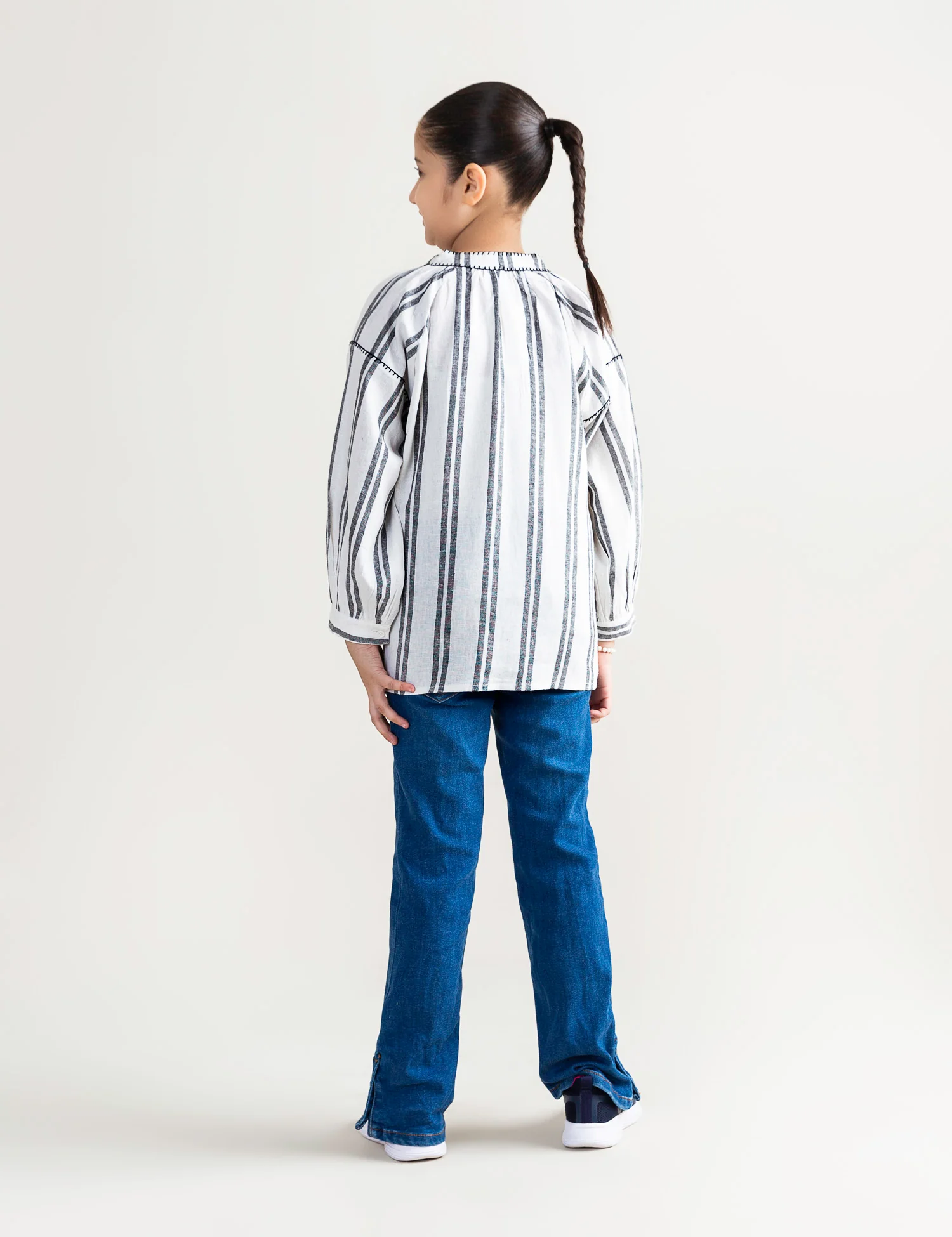STRIPED PEASANT TOP - Image 4