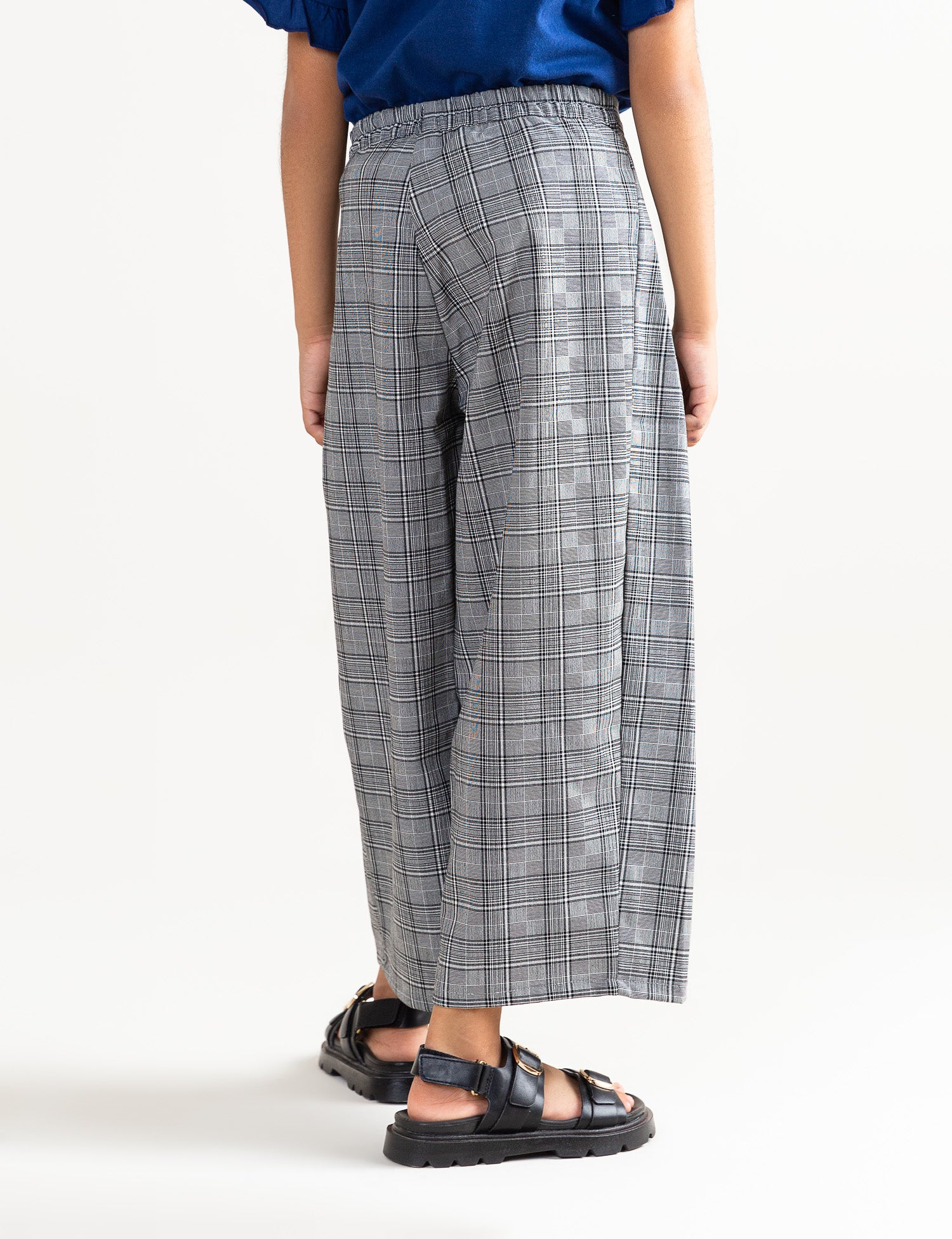 CHECKERED PLEATED CULOTTES - Image 3