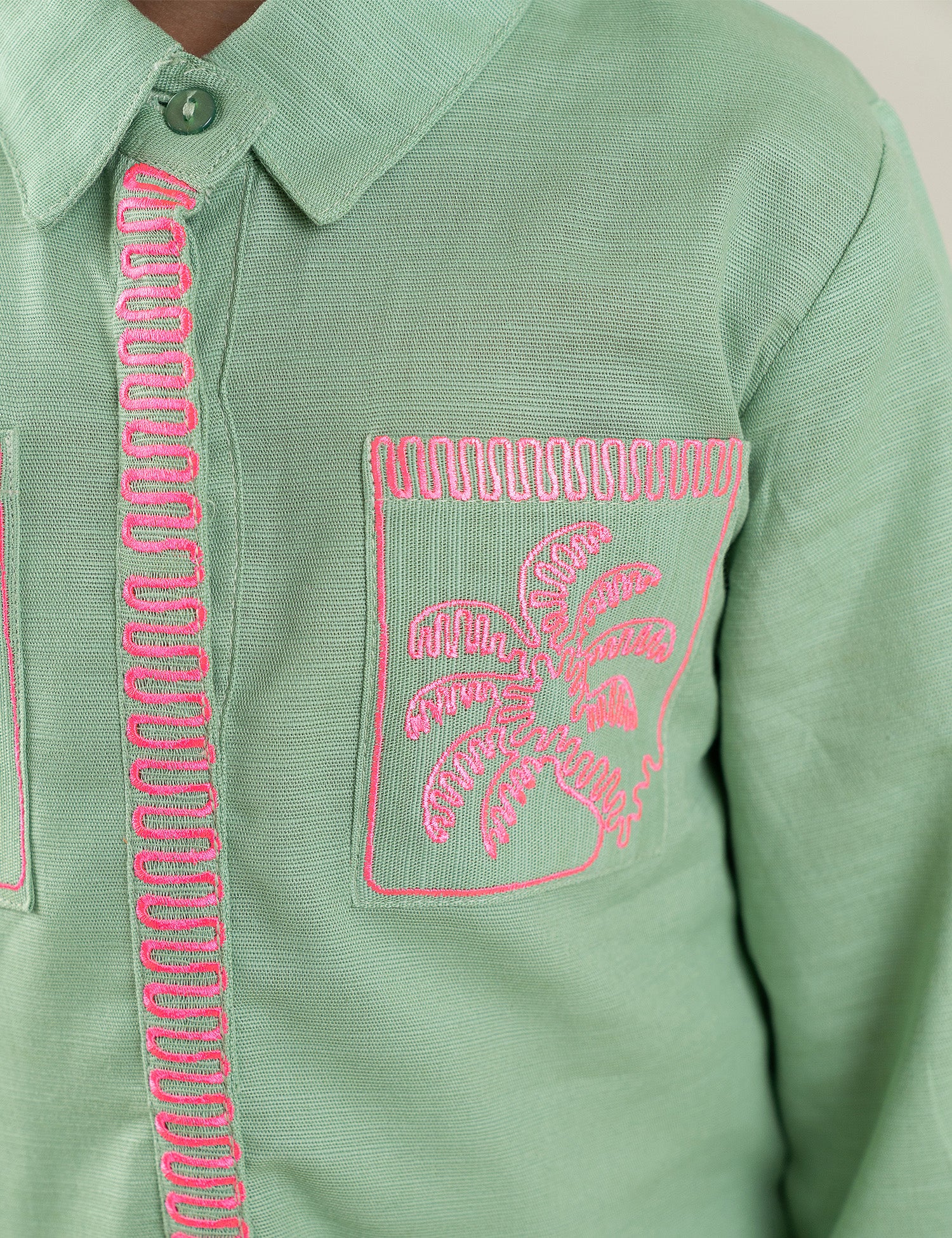 2 PIECE NEON EMBROIDERED SUIT - Image 2