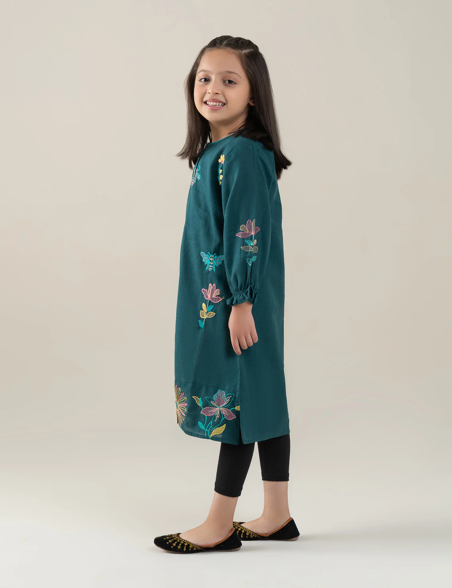 FLORAL EMBROIDERED DRESS - Image 4