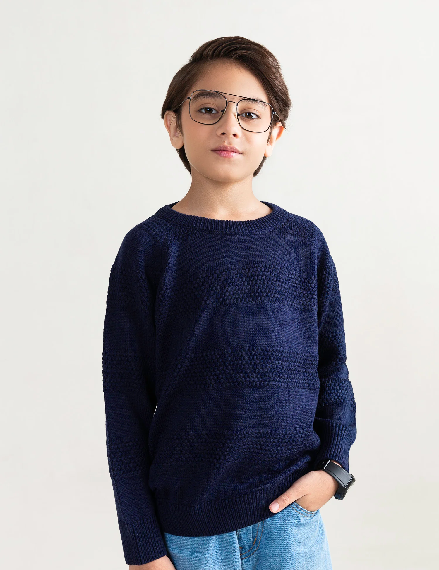 TEXTURED STRIPED SWEATER - Image 2