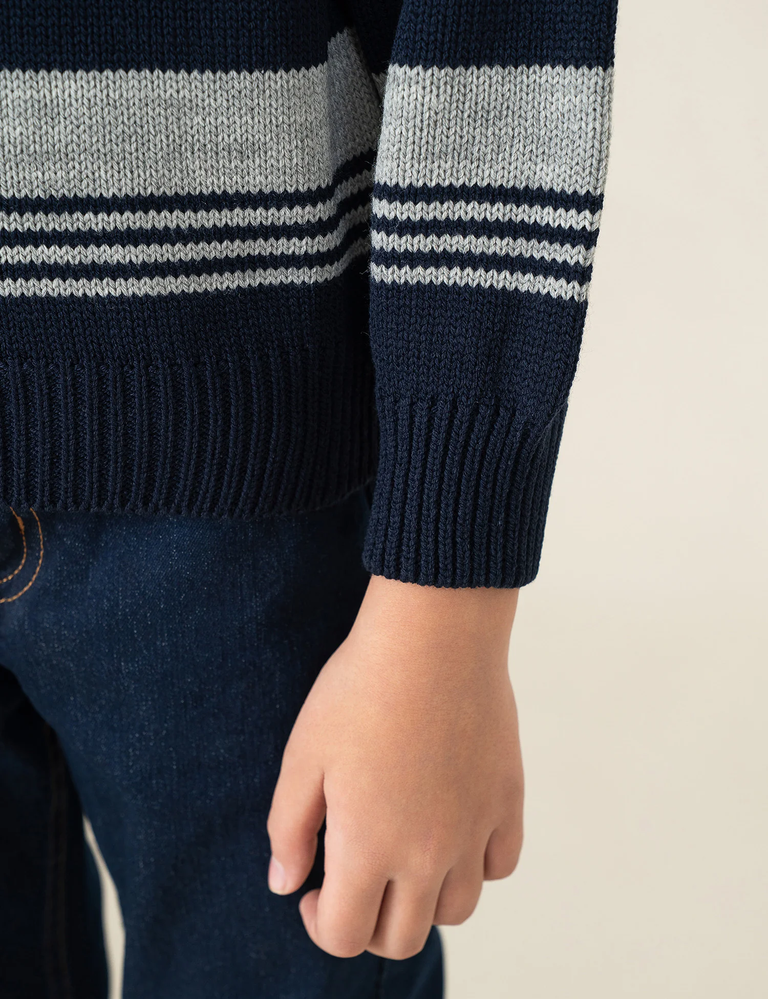 STRIPED HIGH NECK SWEATER - Image 3