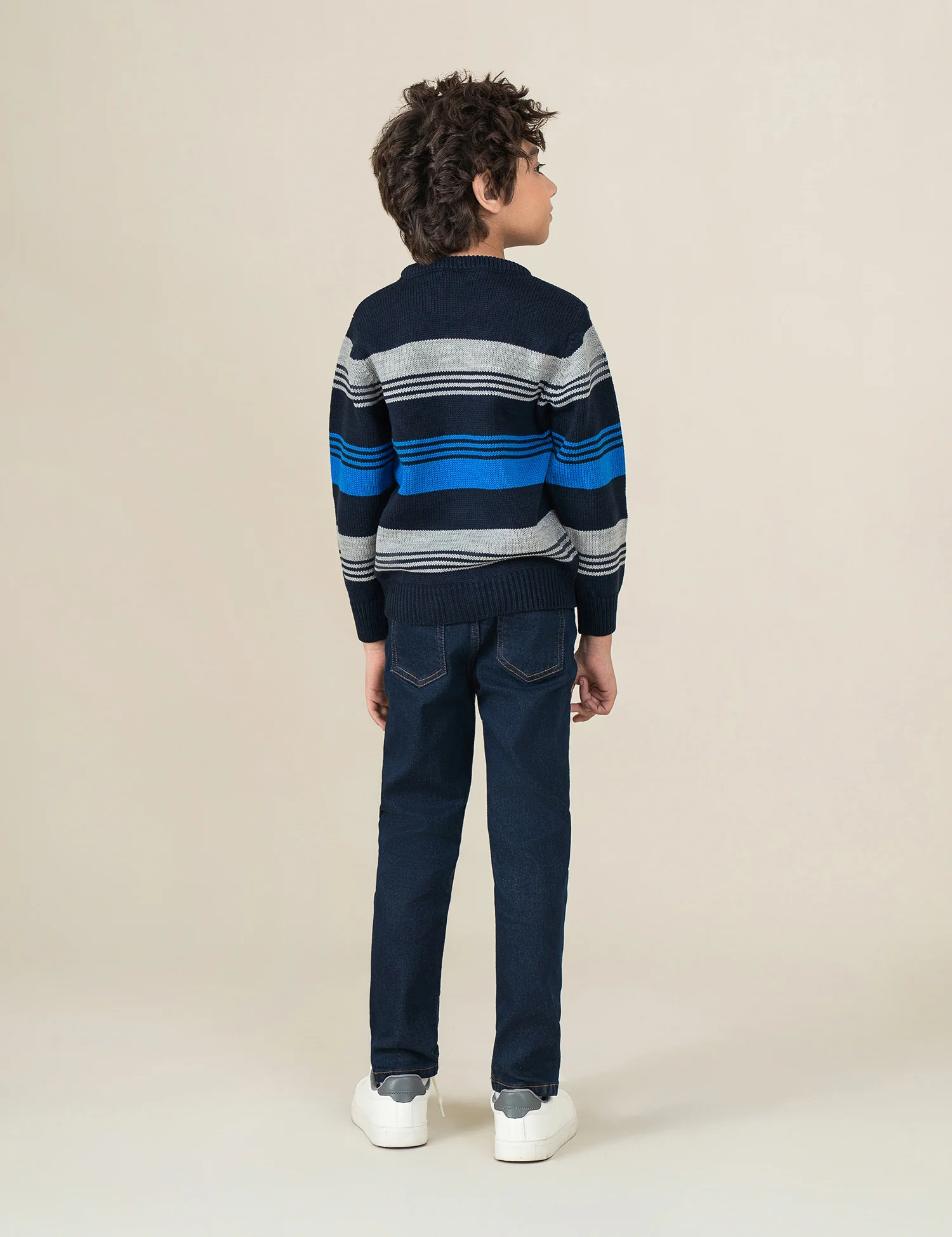 STRIPED HIGH NECK SWEATER - Image 4