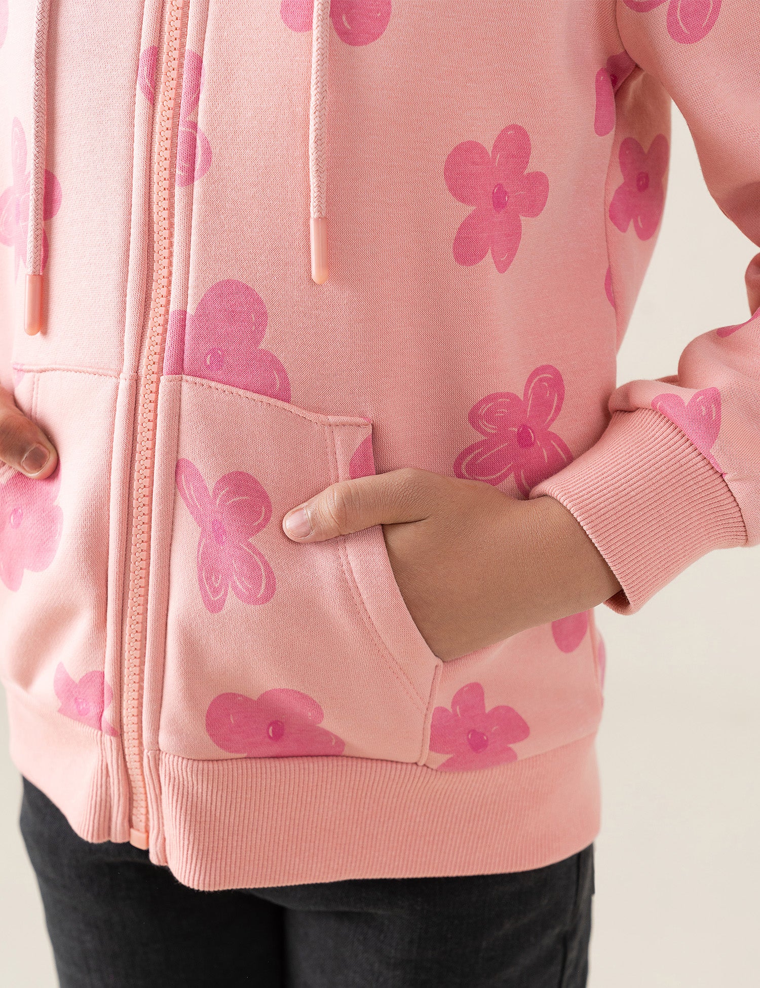FLORAL PRINTED HOODIE - Image 2
