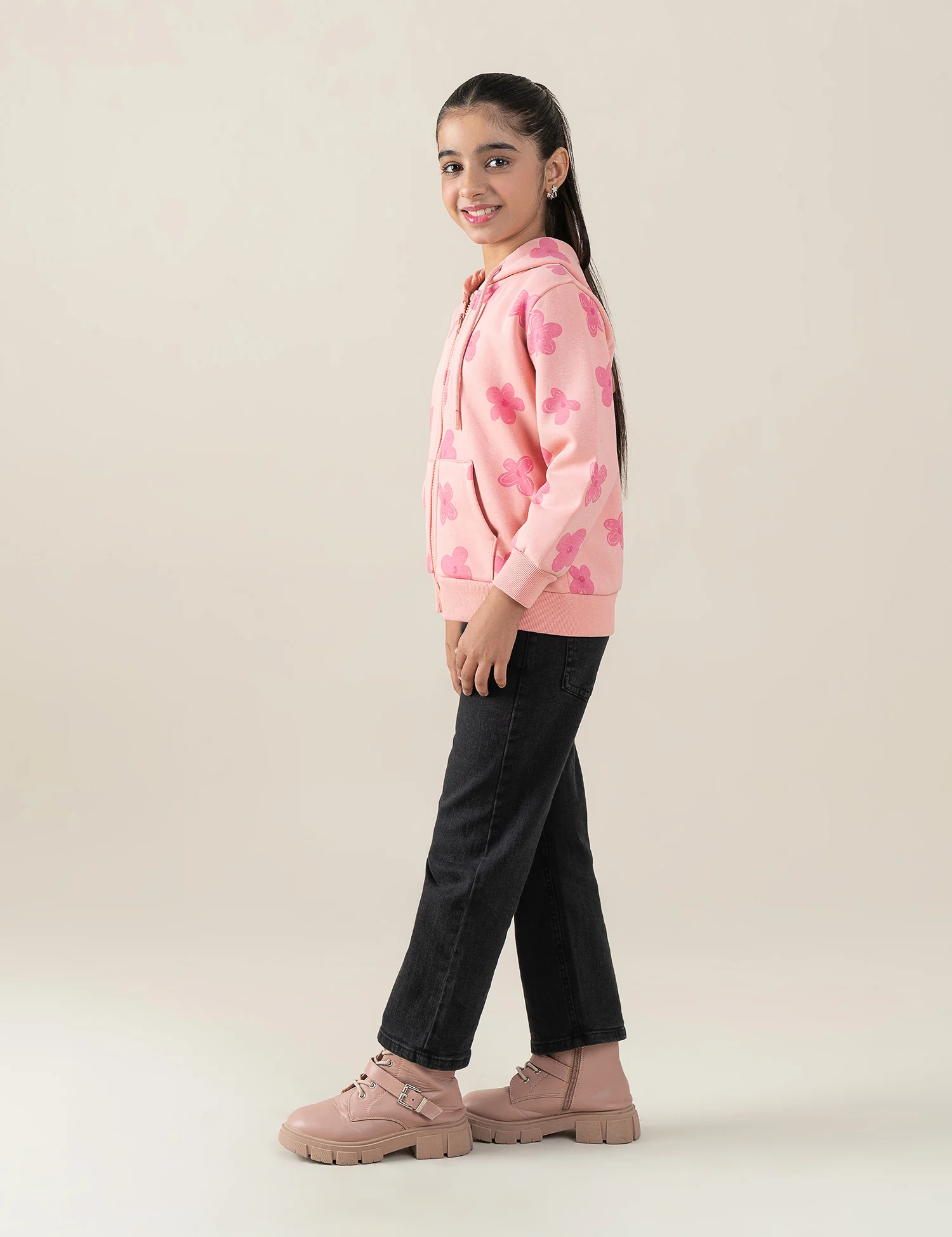 FLORAL PRINTED HOODIE - Image 4