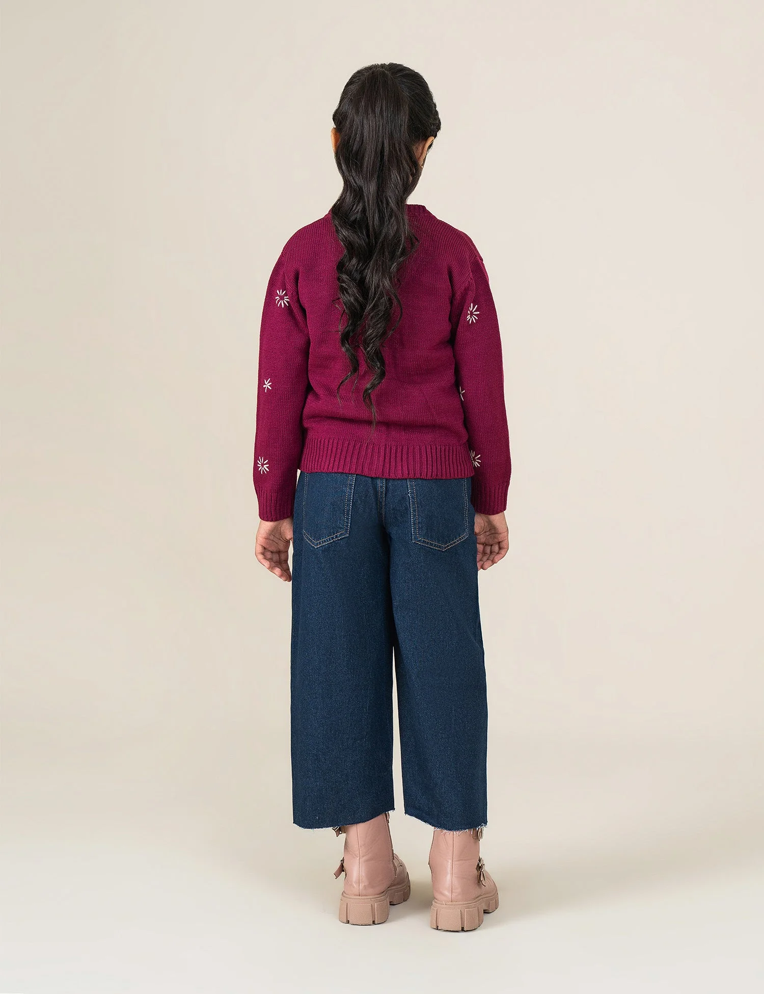 EMBROIDERED HEART KNITTED CARDIGAN - Image 3