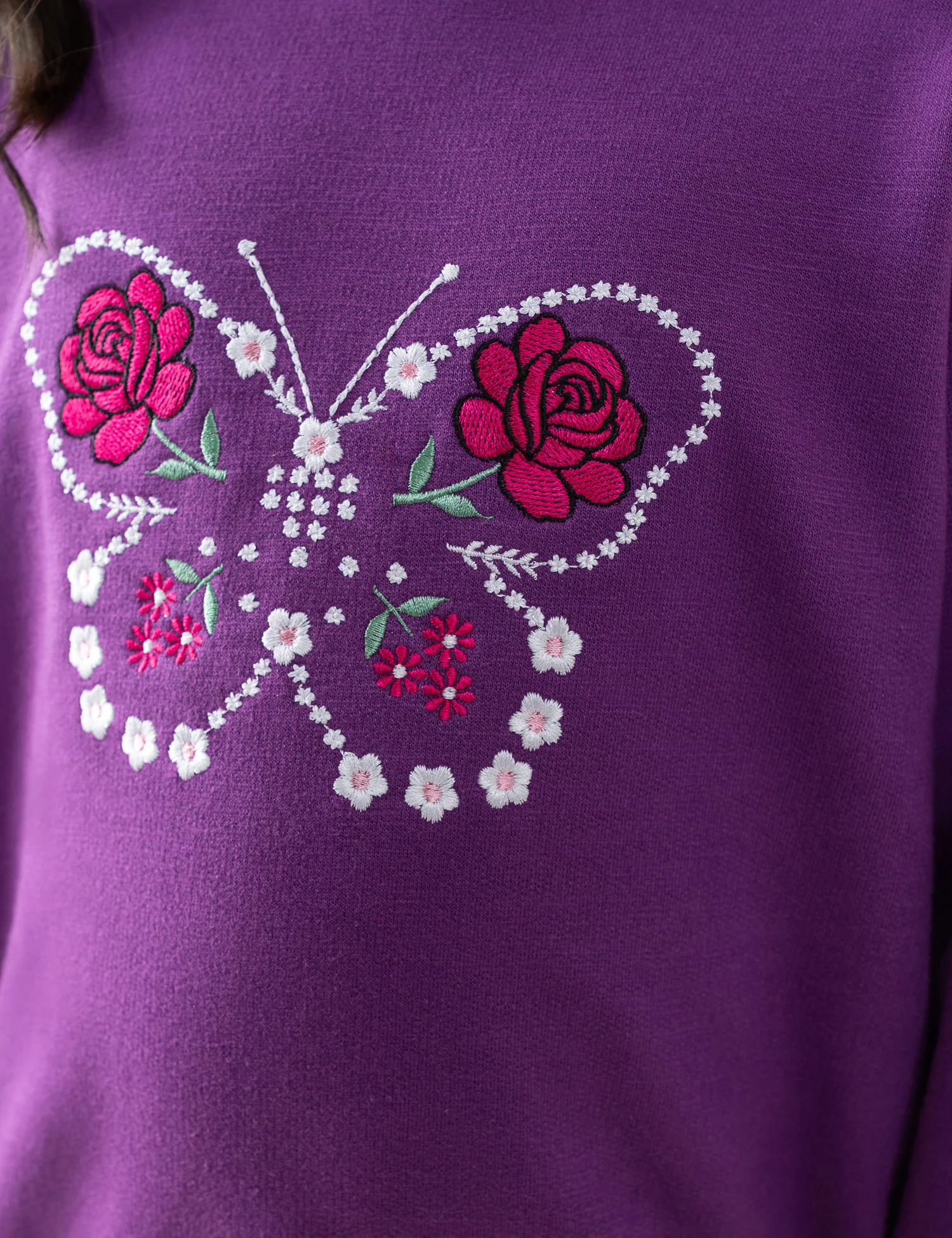 BUTTERFLY FLORAL GRAPHIC SWEATSHIRT - Image 2