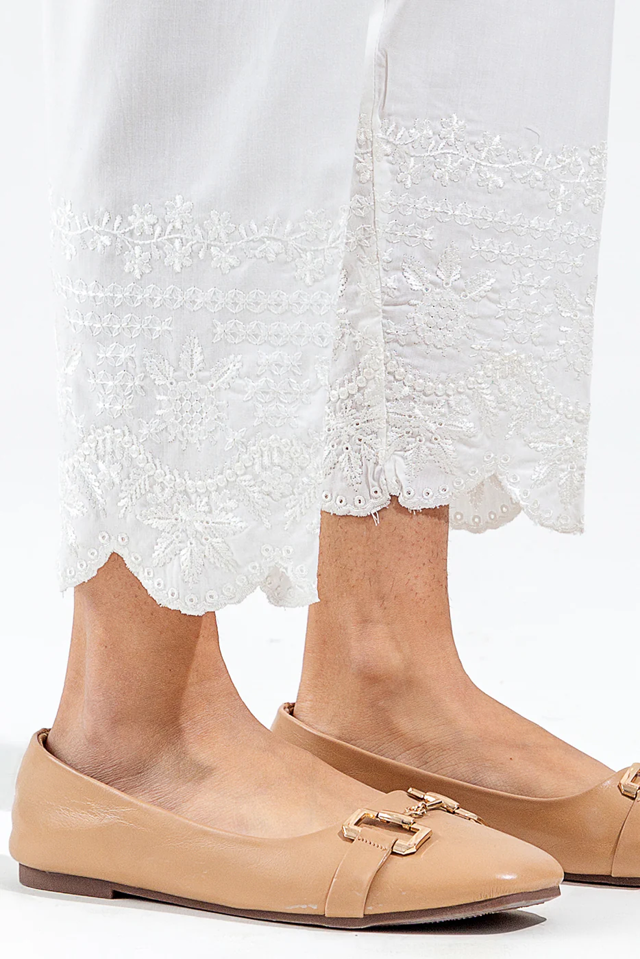 EMBROIDERED STRAIGHT PANTS - Image 2