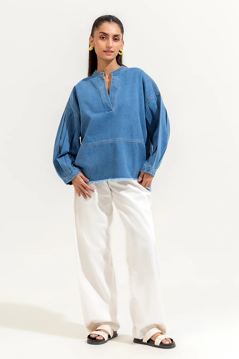 BOXY DENIM TOP - Image 3