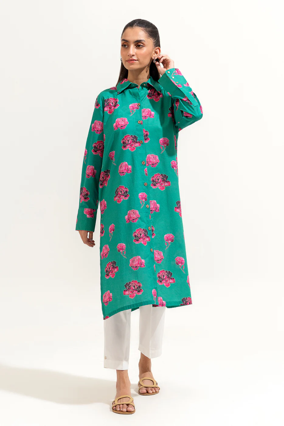 PRINTED LAWN SHIRT (PRET) - Image 2
