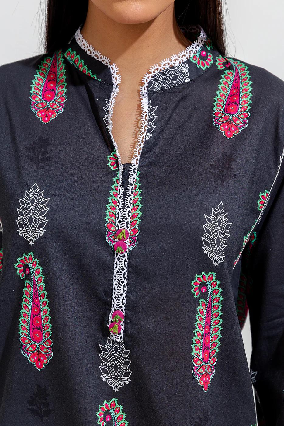 PRINTED LAWN SHIRT (PRET) - Image 2