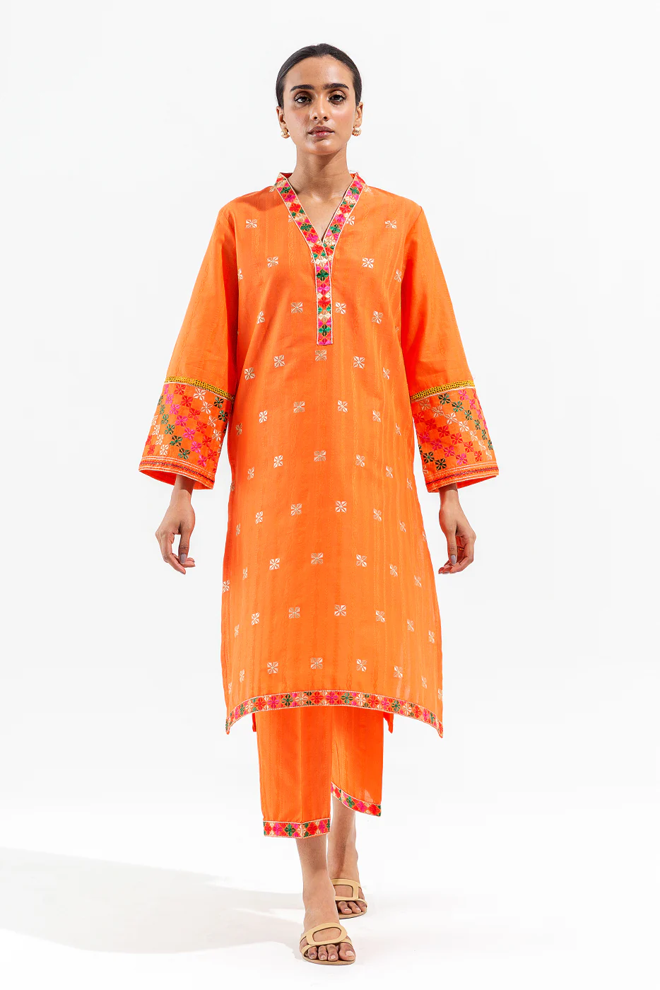 2 PIECE EMBROIDERED BROCIA JACQUARD SUIT (PRET) - Image 2