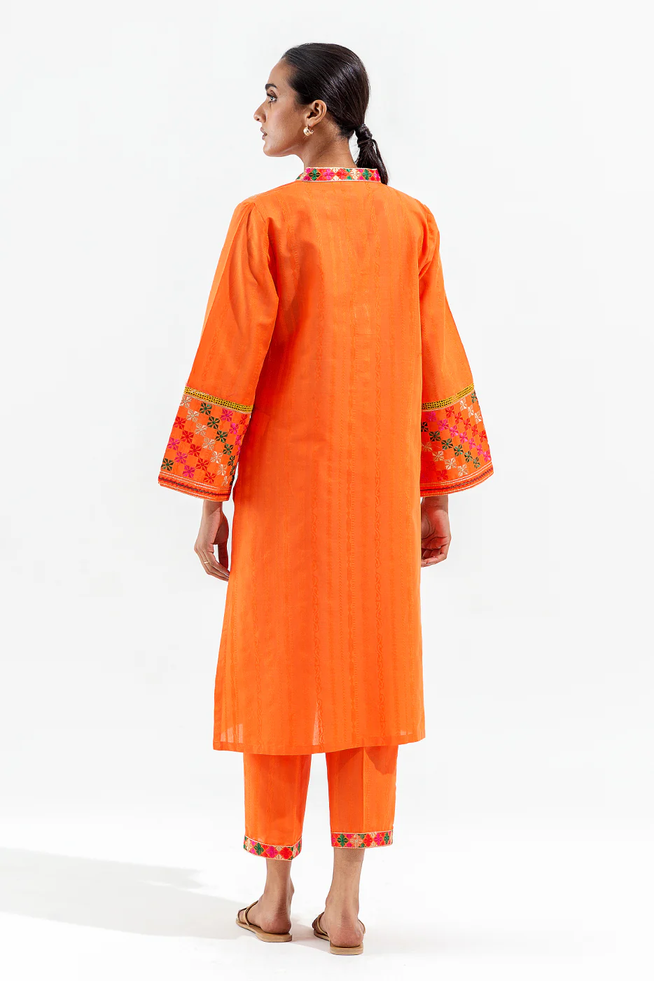 2 PIECE EMBROIDERED BROCIA JACQUARD SUIT (PRET) - Image 3