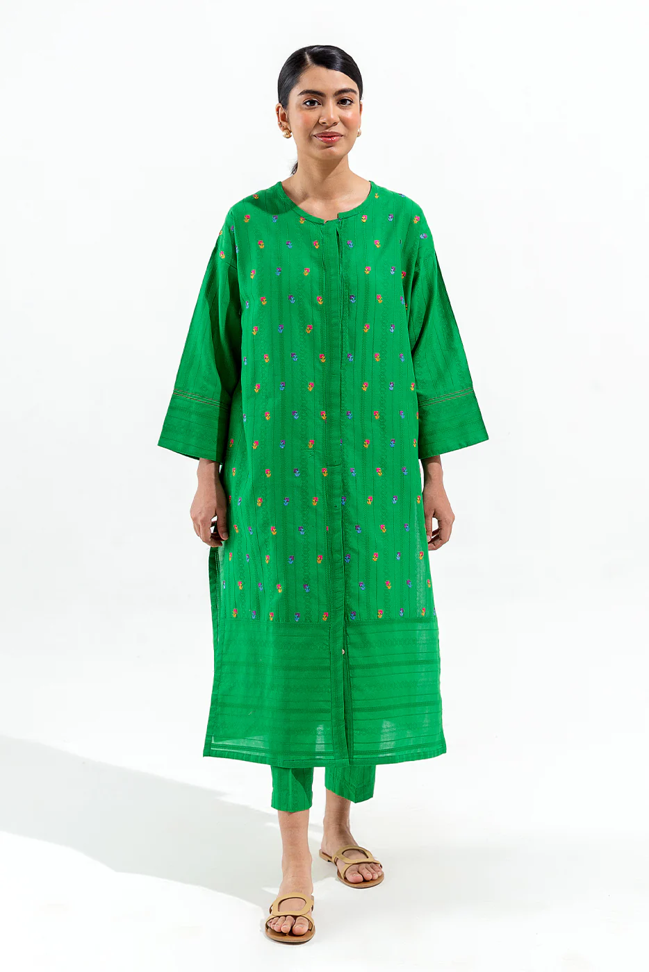 2 PIECE EMBROIDERED BROCIA JACQUARD SUIT (PRET) - Image 2