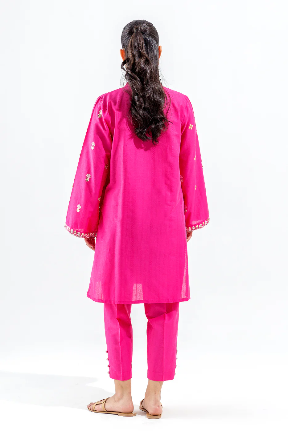 2 PIECE EMBROIDERED BROCIA JACQUARD SUIT (PRET) - Image 4