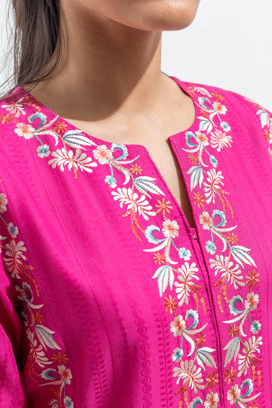 2 PIECE EMBROIDERED BROCIA JACQUARD SUIT (PRET) - Image 3