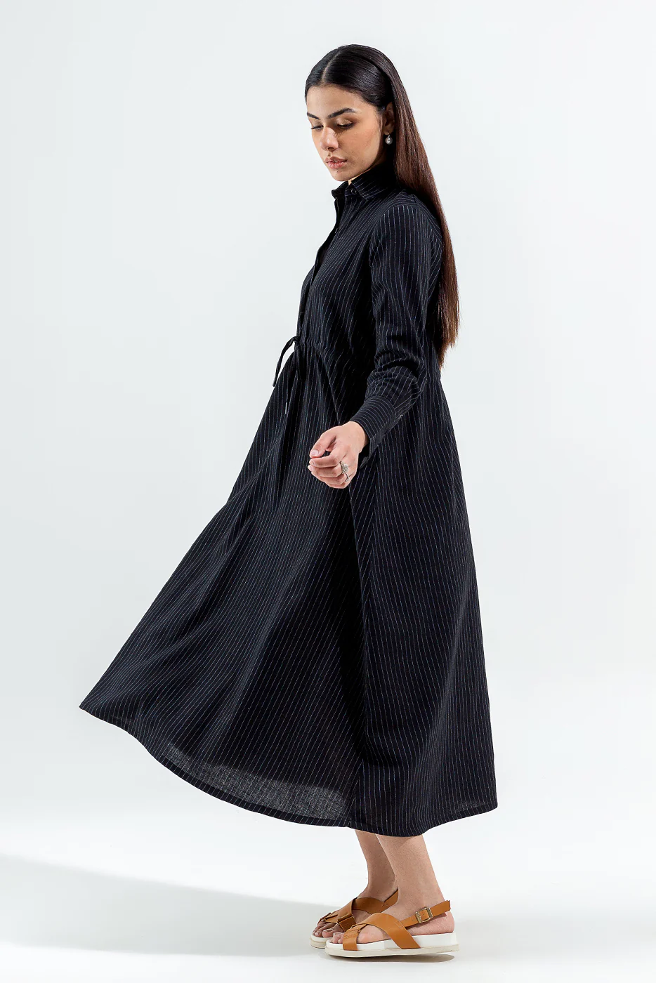 Black Striped Dress - Image 3