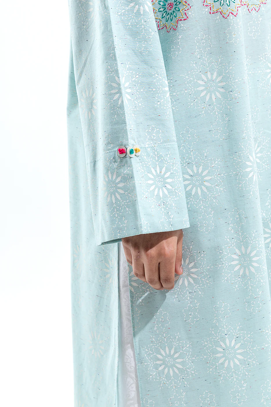 EMBROIDERED MULTI NEPS SHIRT (PRET) - Image 2