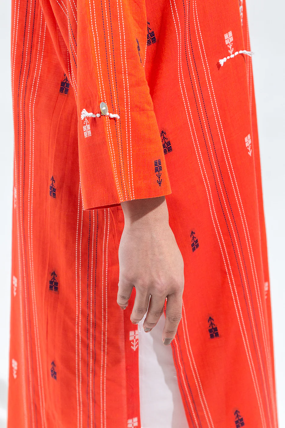 EMBROIDERED JACQUARD DOBBY SHIRT (PRET) - Image 3
