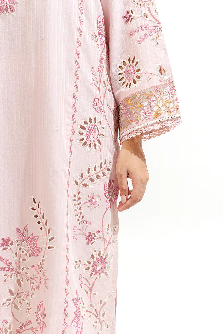 3 PIECE EMBROIDERED JACQUARD SUIT (LUXURY-PRET) - Image 3