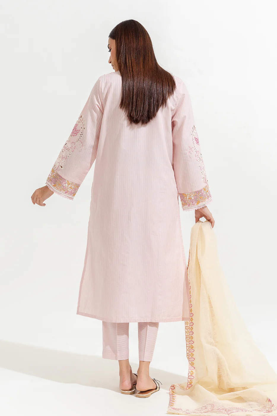 3 PIECE EMBROIDERED JACQUARD SUIT (LUXURY-PRET) - Image 6
