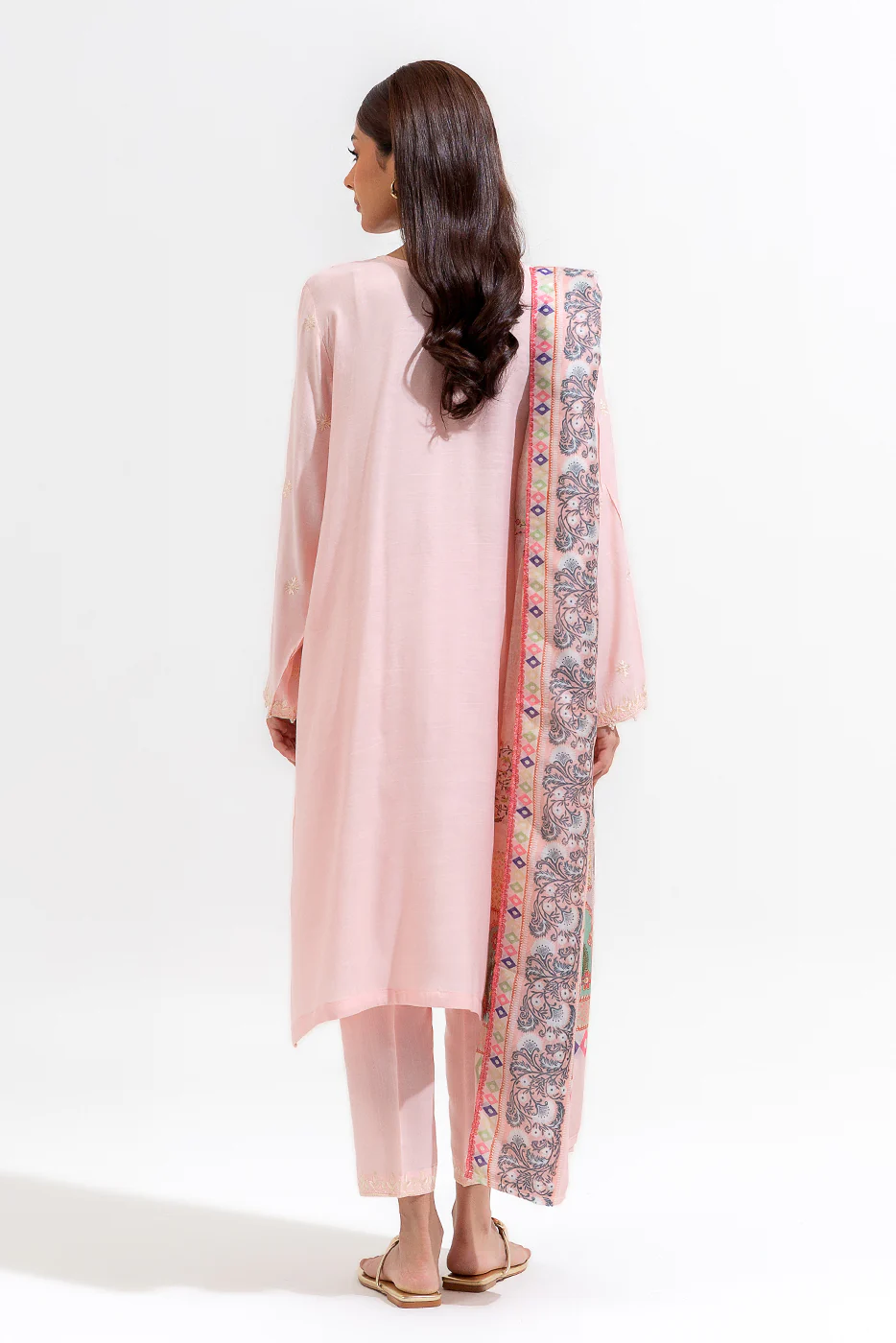 3 PIECE EMBROIDERED SILK SUIT (LUXURY-PRET) - Image 4