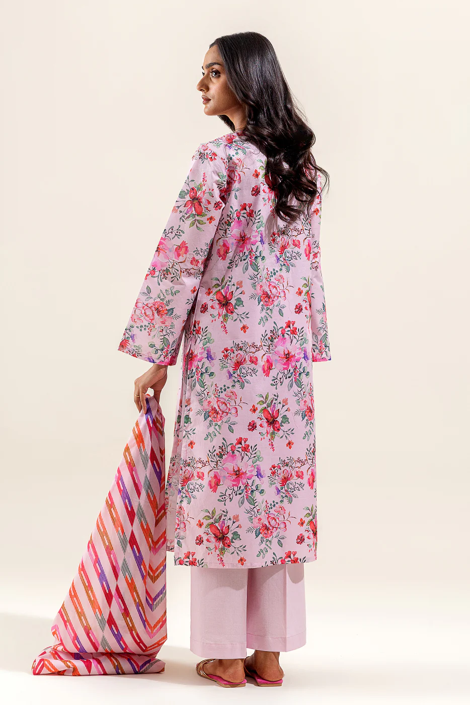 3 PIECE PRINTED SUIT-BLUSH ORCHARD (UNSTITCHED) - Image 4